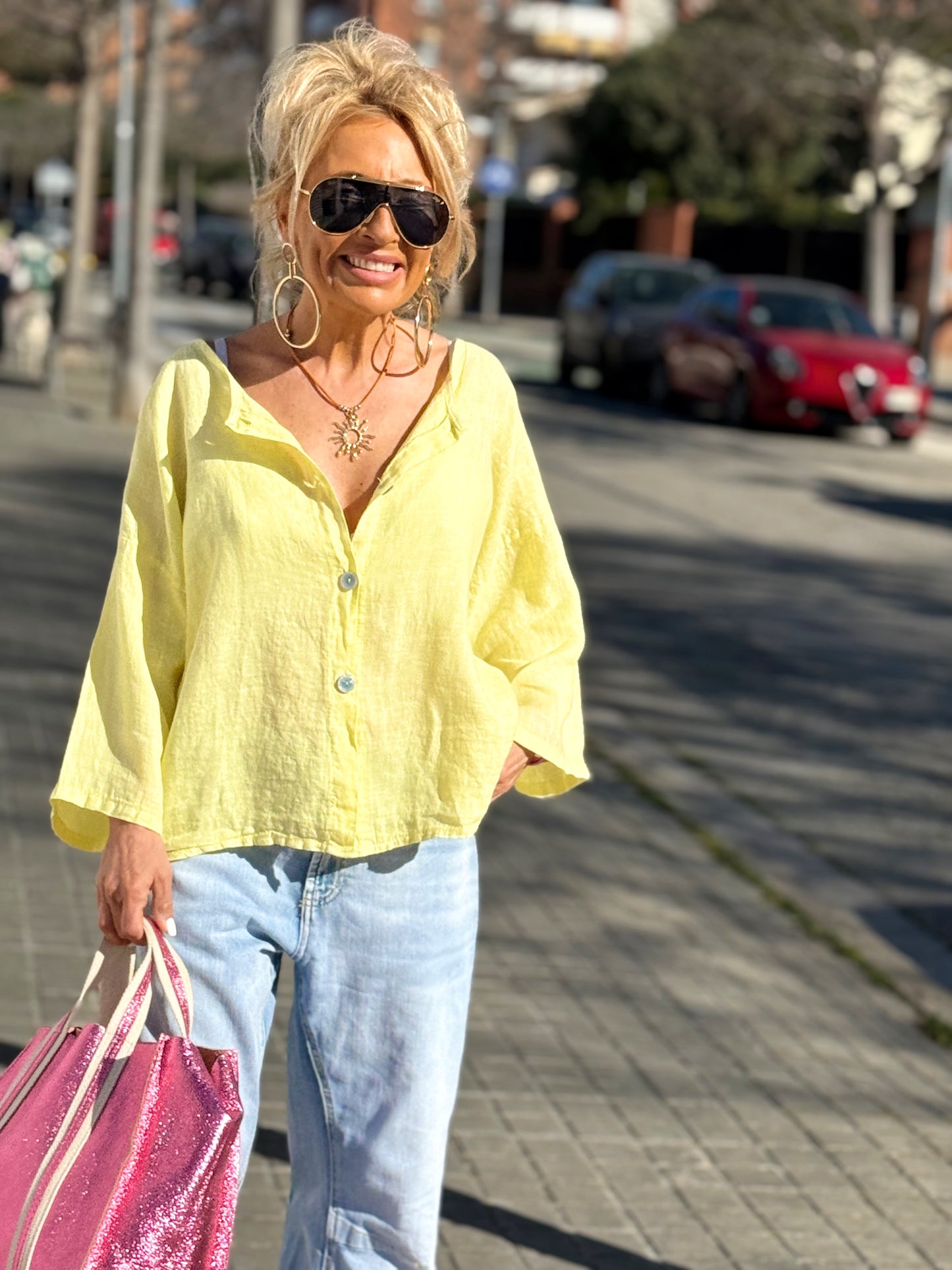 BLUSA DE LINO FABIO MULTICOLOR