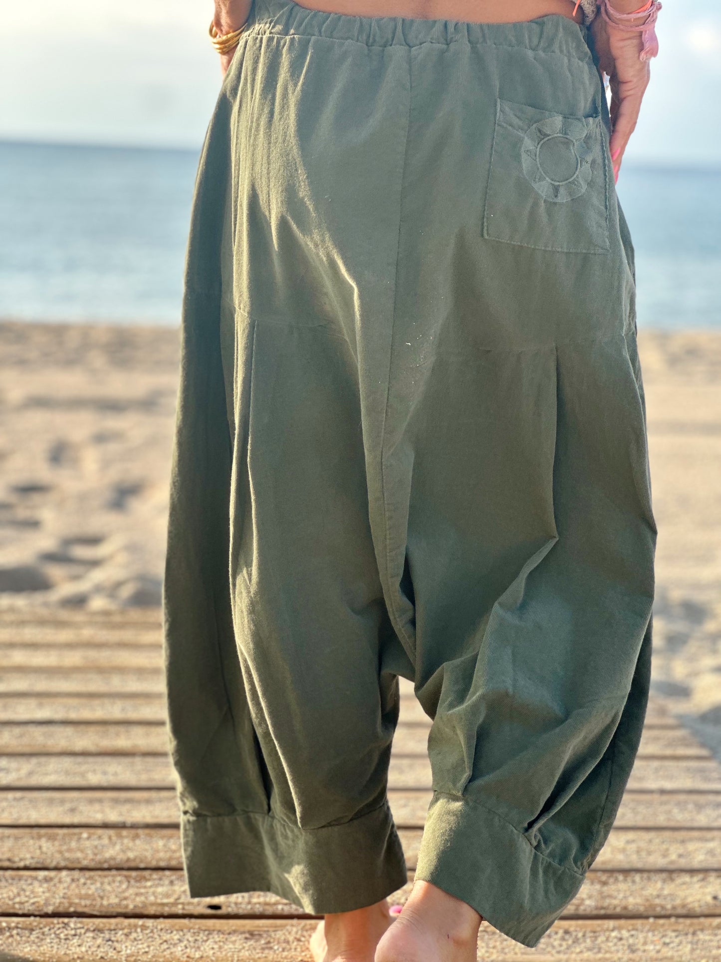 PANTALONES PANA CROPPED BAGGY OVERSIZE MULTICOLOR