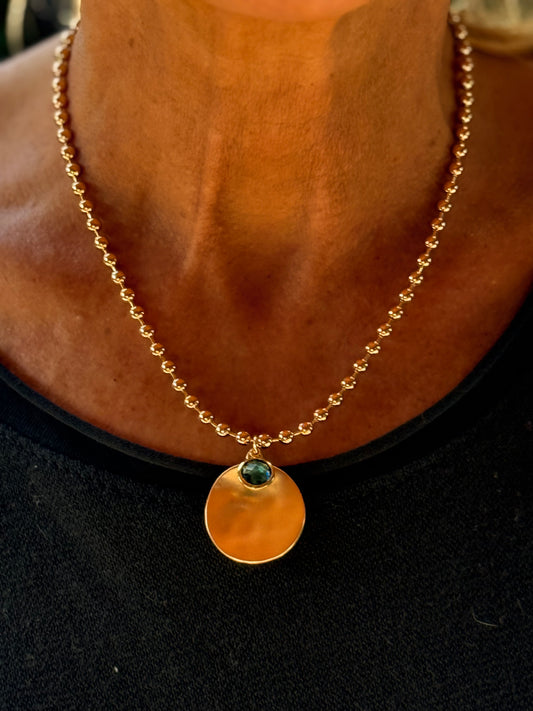 COLLAR LIBERTY CON BRILLANTE MULTICOLOR