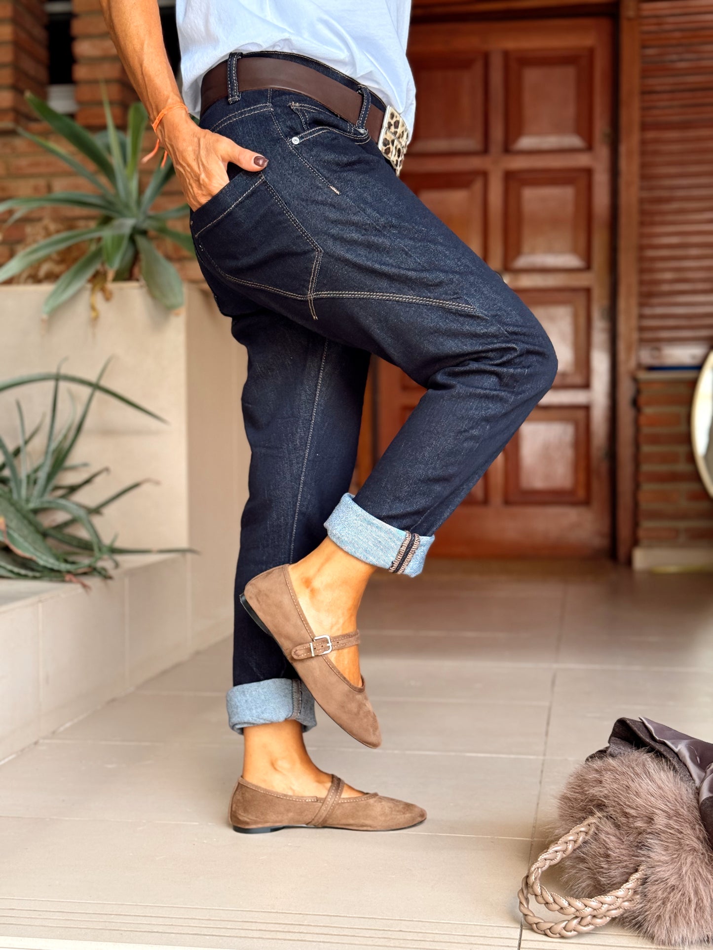 JEANS VAQUEROS TEJANO INDIGO OSCURO