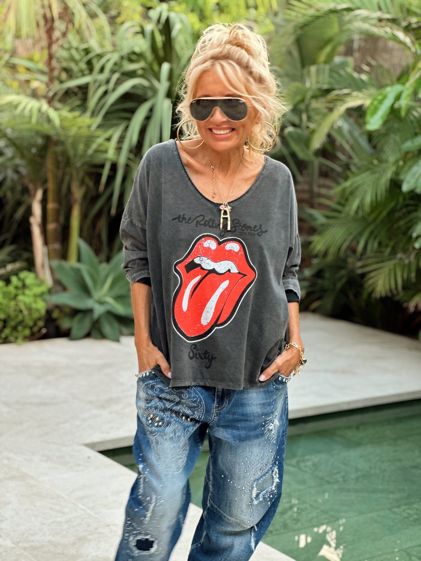 CAMISETA ROLLING STONES GRIS