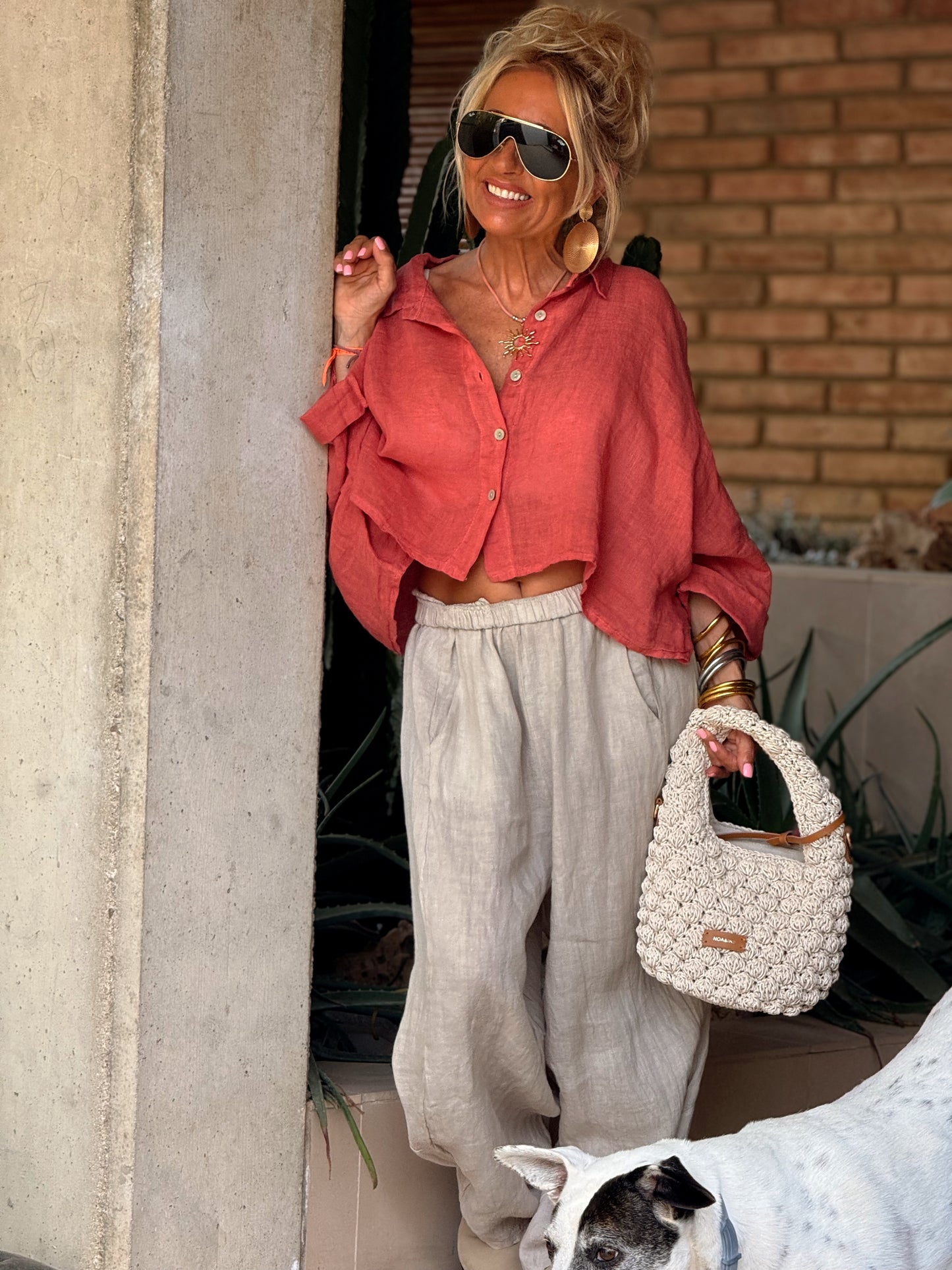 CAMISA LINO CROP-TOP MULTICOLOR