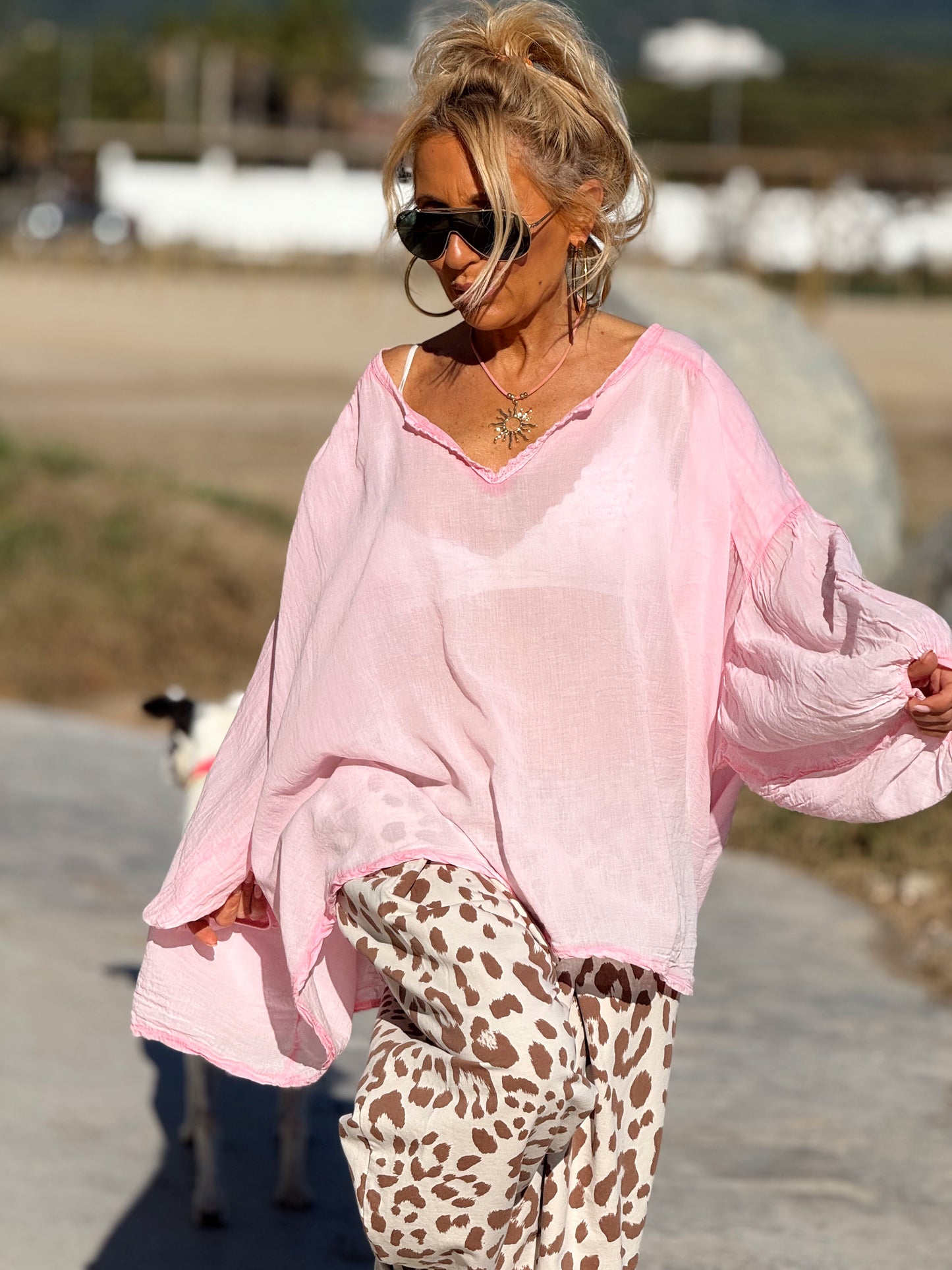 PANTALON BAGGY ANIMAL PRINT MULTICOLOR