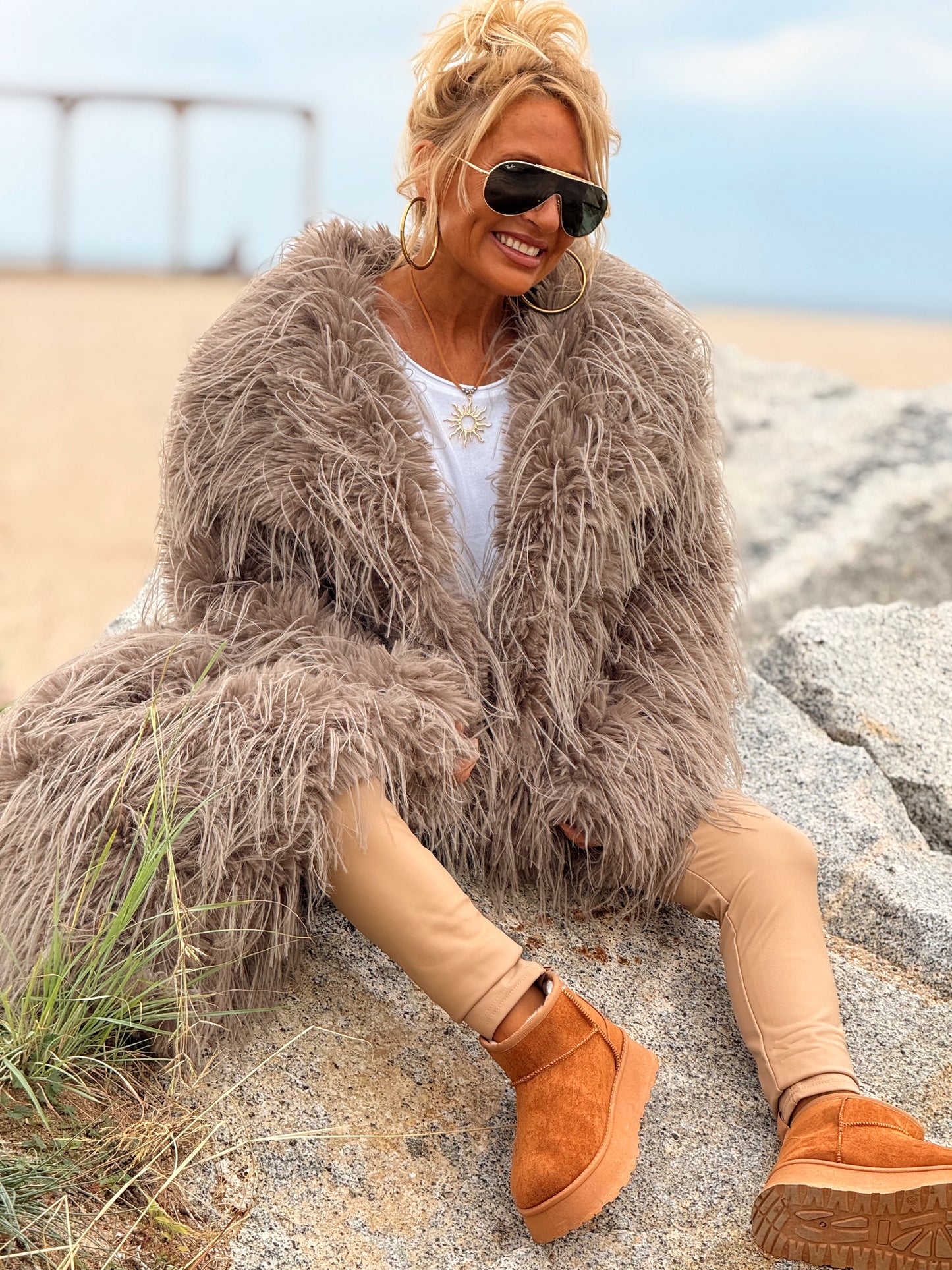 CHAQUETA DE PELO SINTÉTICO LUCAS MULTICOLOR