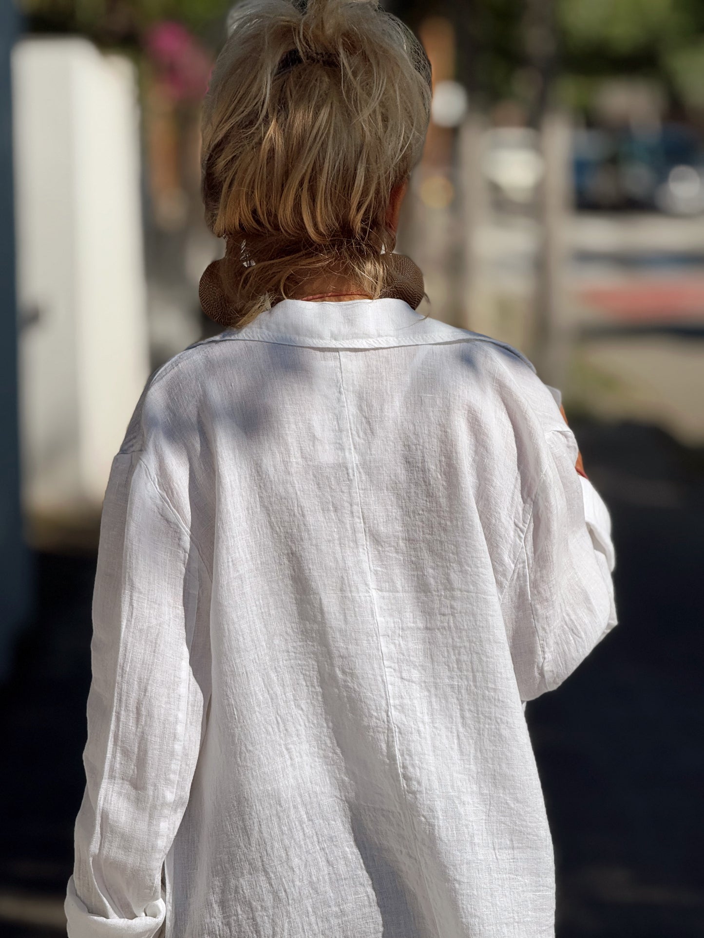 CHAQUETA LINO CHARLY BLANCO