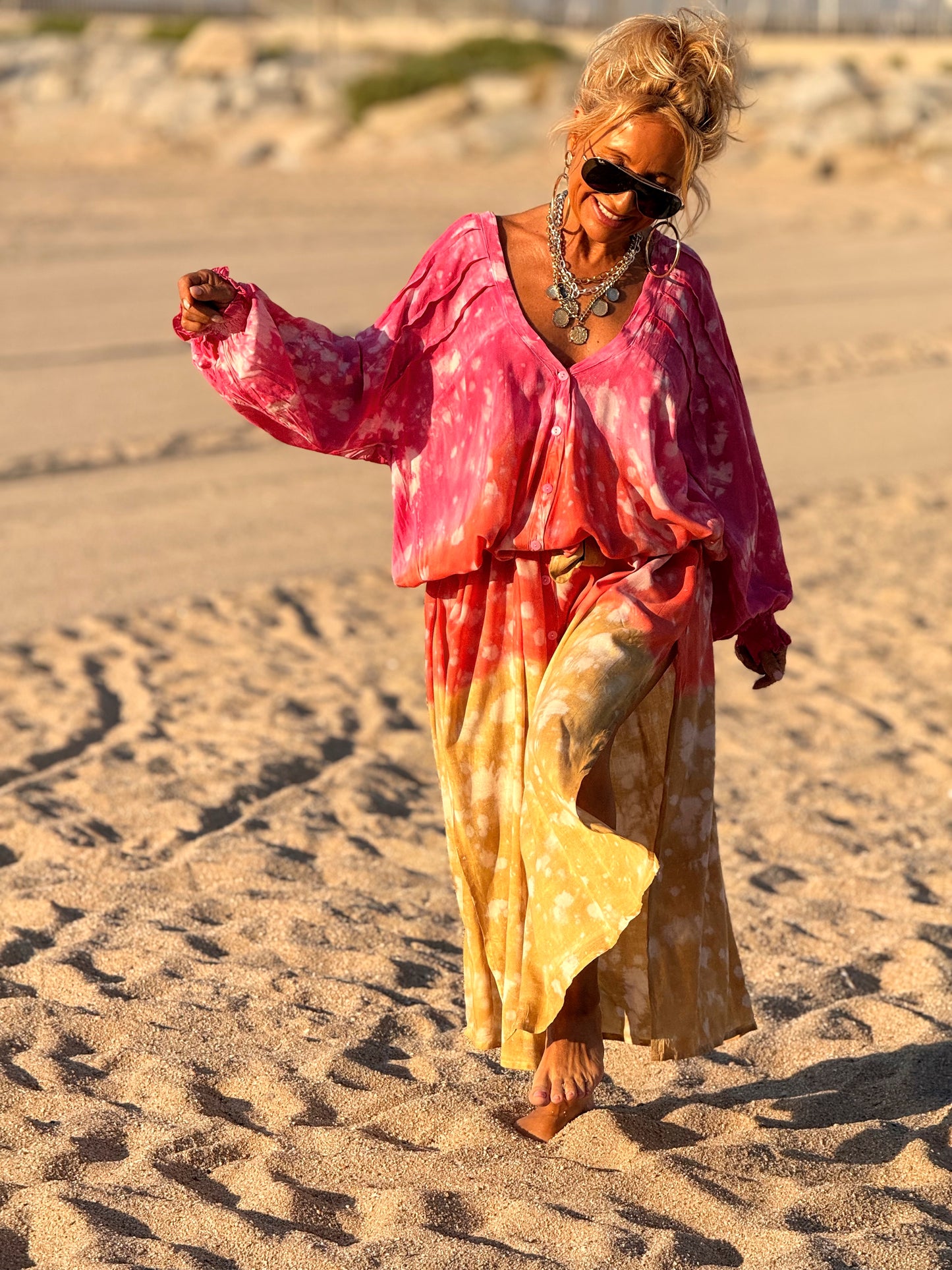 VESTIDO KAFTAN SUPER OVERSIZE MULTICOLOR