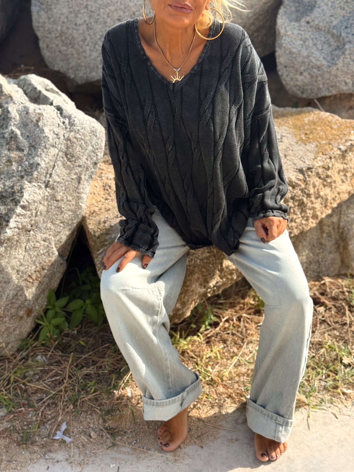 JERSEY PICO ENTRELAZADO RAQUEL MULTICOLOR