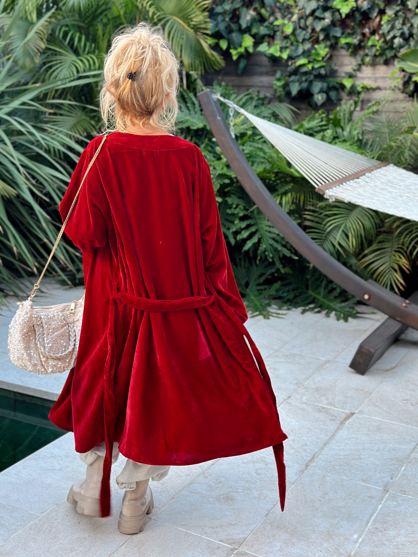 KIMONO TERCIOPELO ROJO