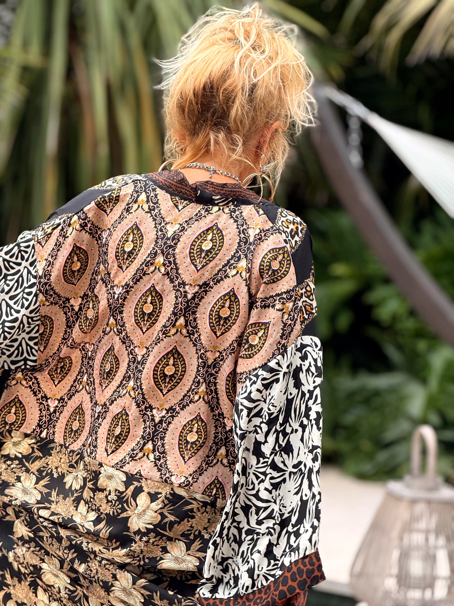KIMONO ESTAMPADO MANGA 3/4 MULTICOLOR