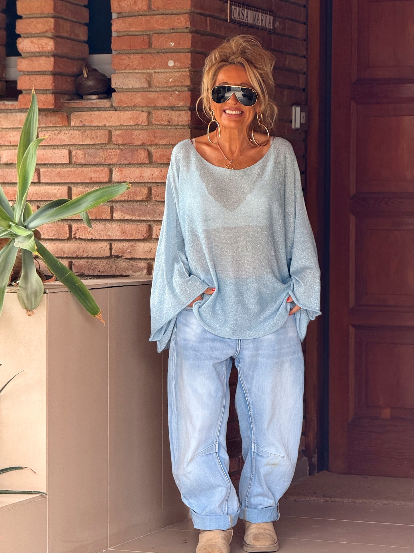 JERSEY BRILLANTE SUPER OVERSIZE ARLETTE MULTICOLOR