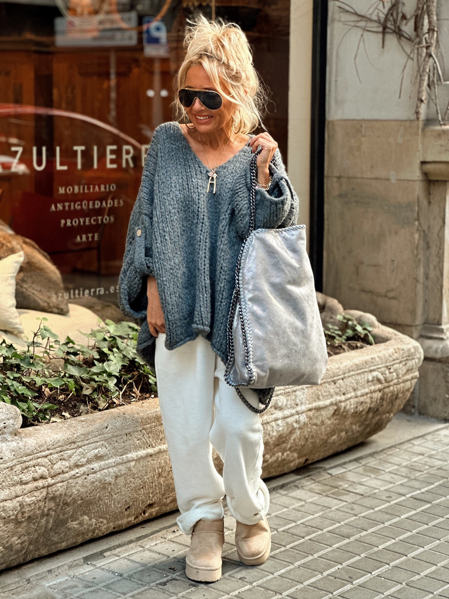 JERSEY DE PUNTO OVERSIZE LOUIS GRIS