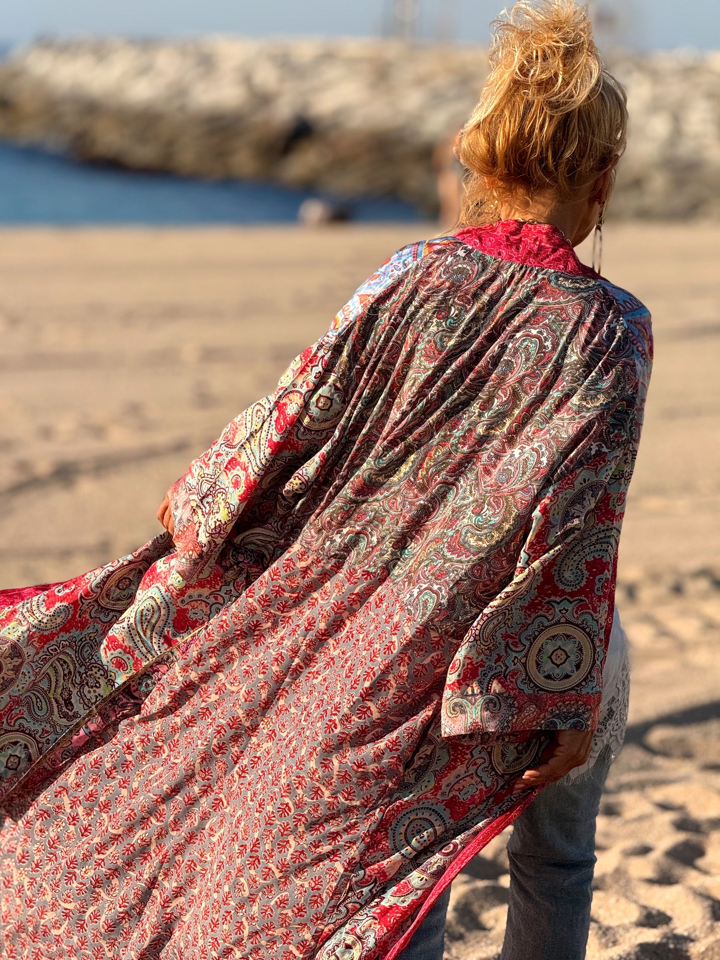 KIMONO ESTAMPADO MANGA 3/4 MULTICOLOR