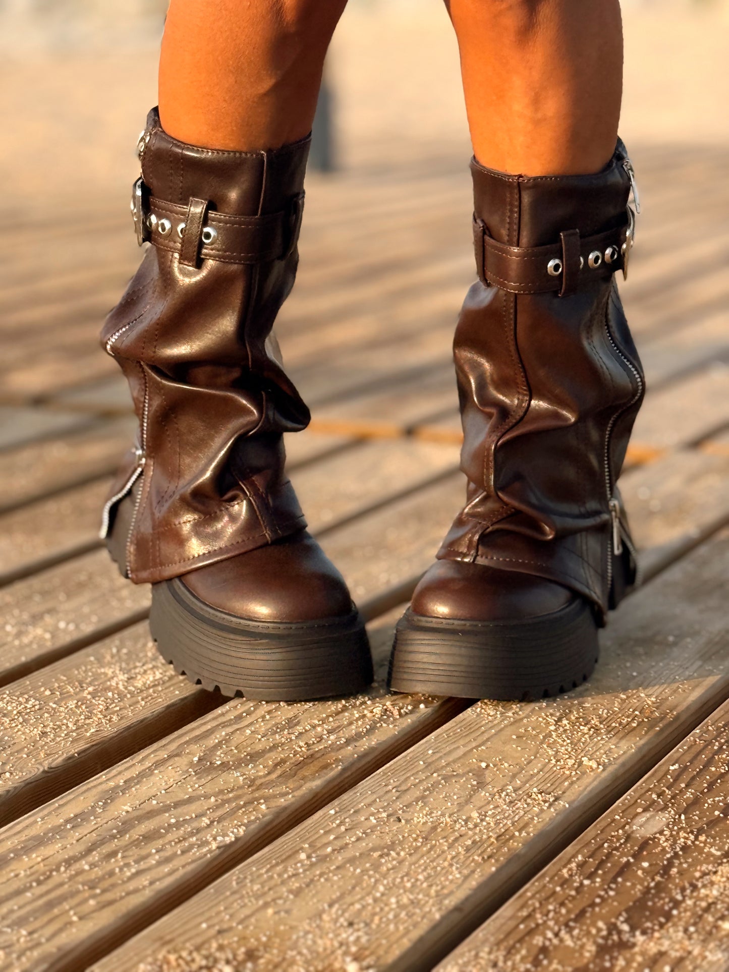 BOTAS MOTERO MARRON
