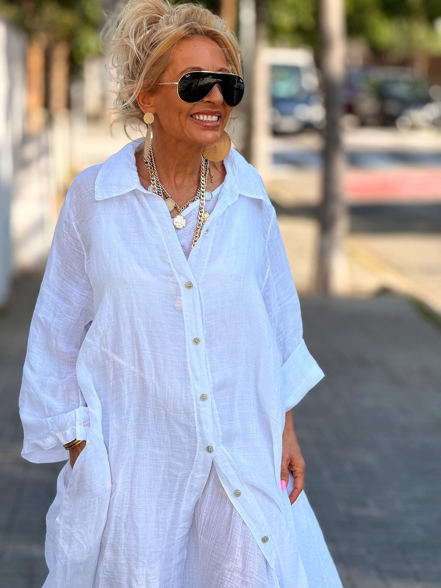 VESTIDO-CAMISA DOBLE ZAIRA MULTICOLOR