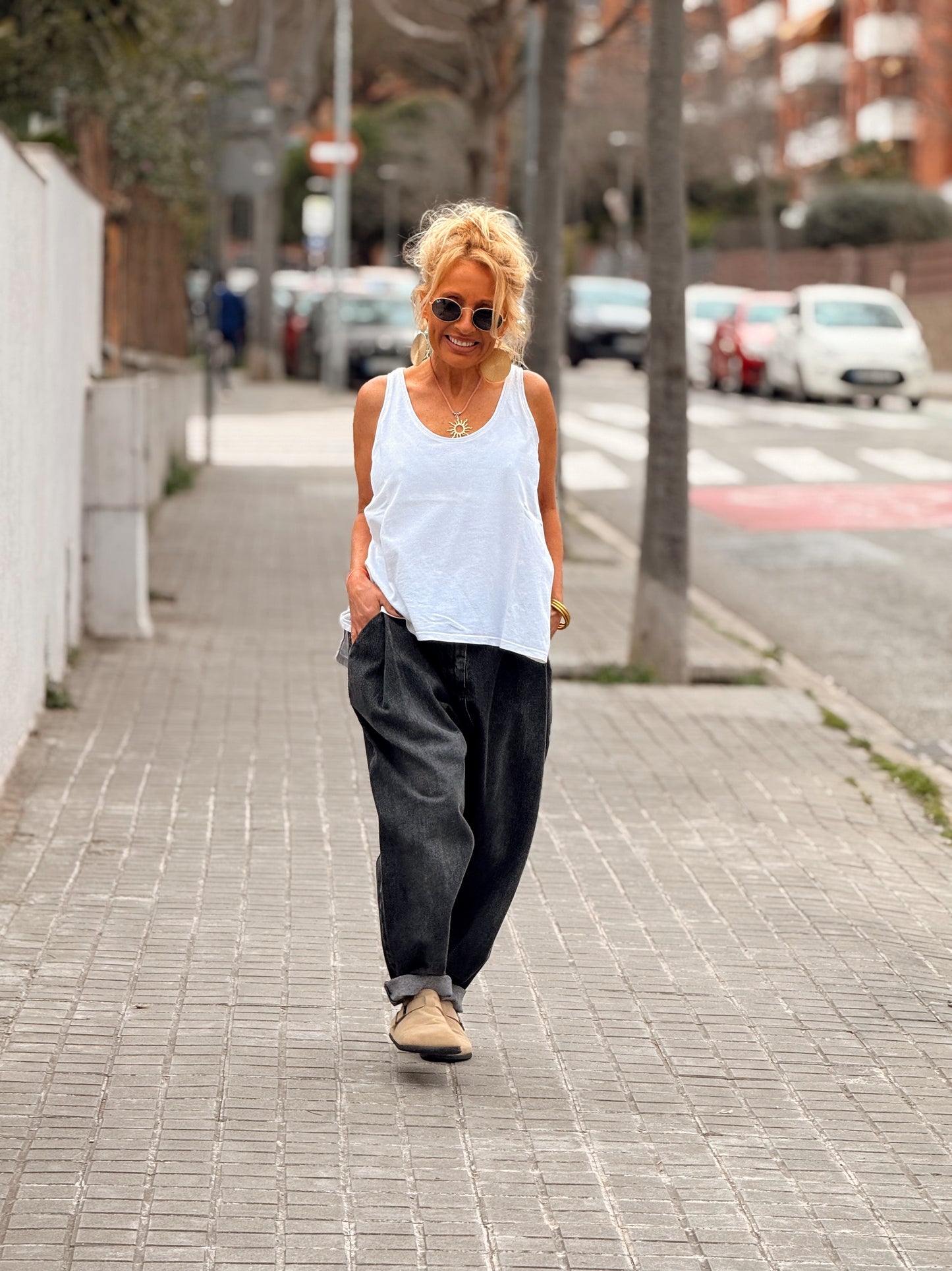 JEANS VAQUEROS BAGGY OVERSIZETHOMAS GRIS OSCURO