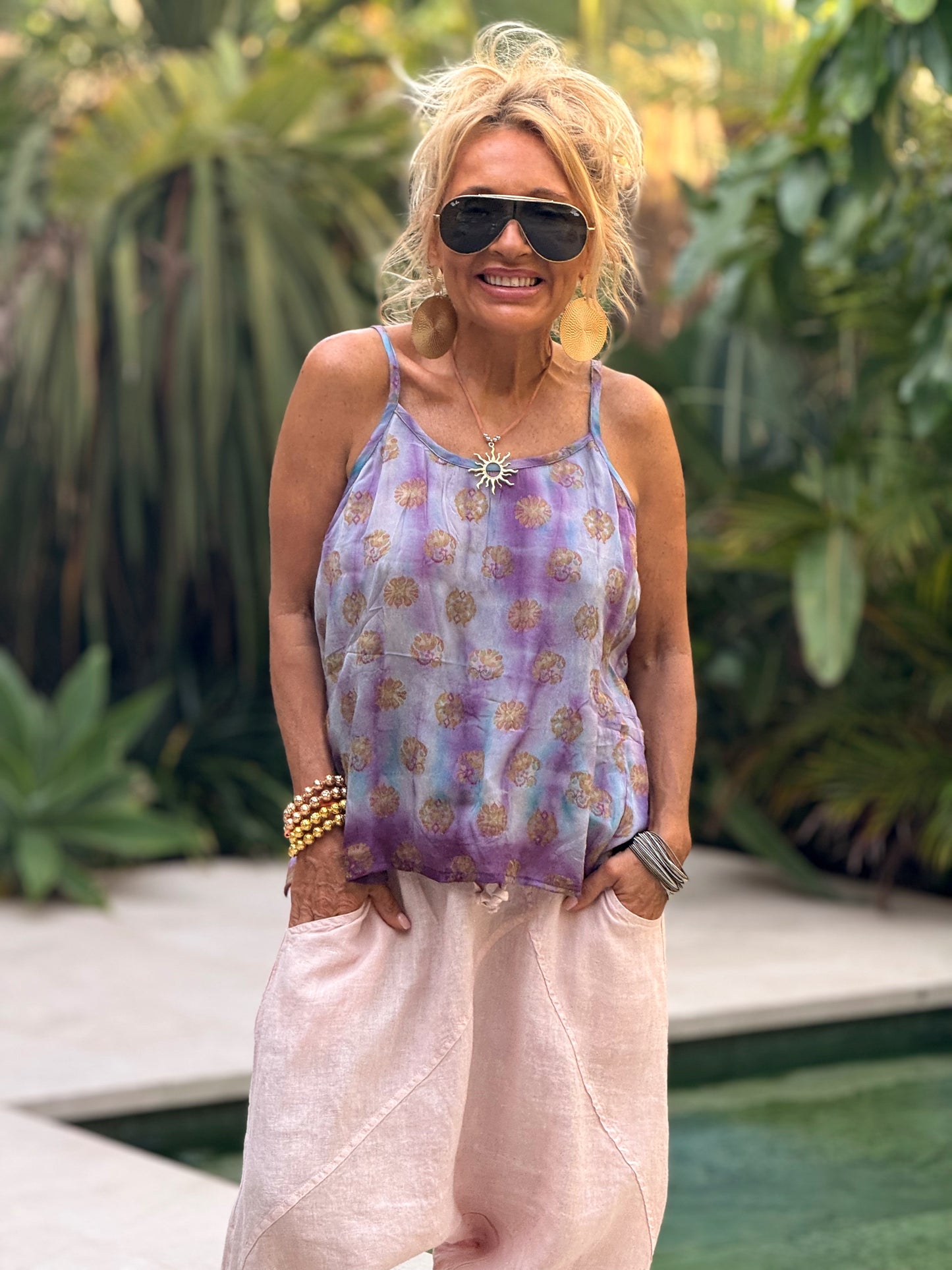TOP TIRANTES CREPE SEDA INDY MULTICOLOR