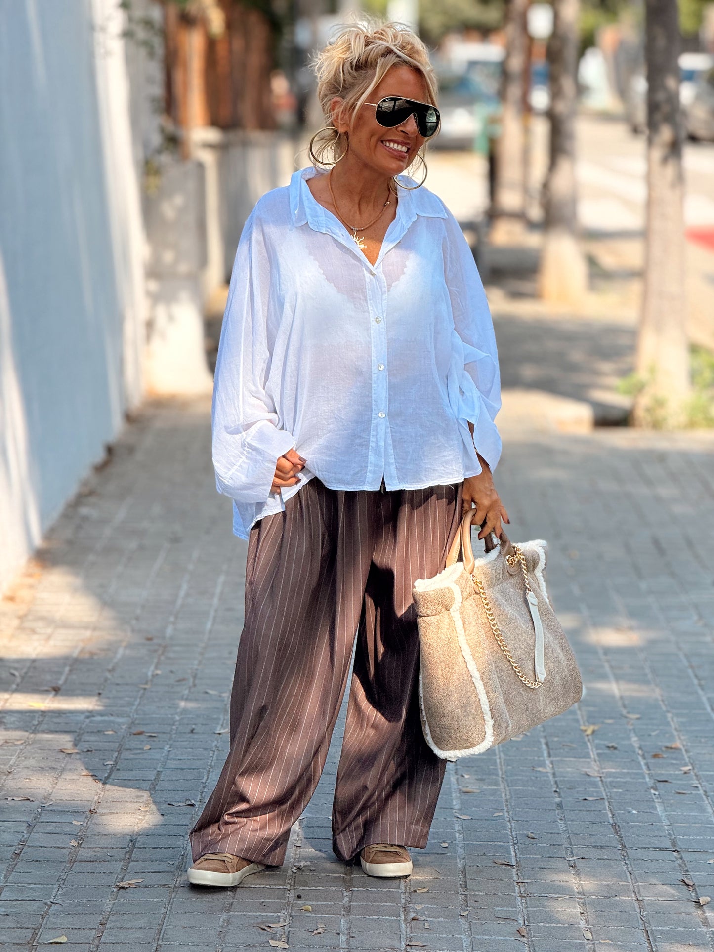 PANTALON OVERSIZE RAYAS MULTICOLOR