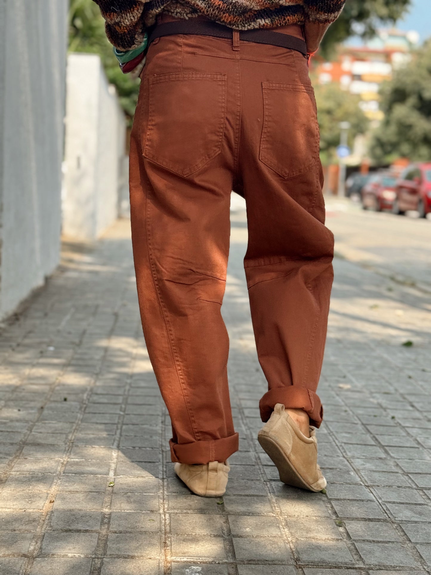 PANTALON CON CINTURÓN CAMILLE  MULTICOLOR