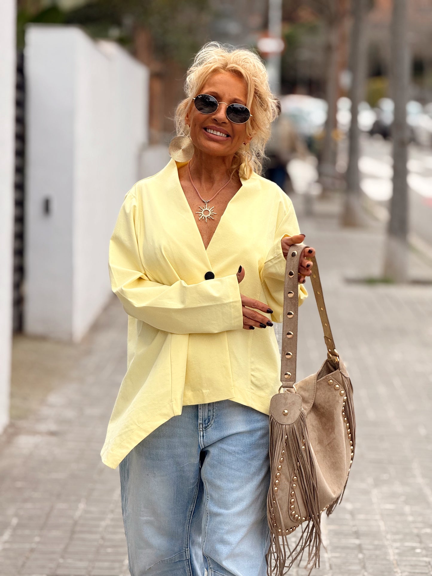 CHAQUETA ASIMÉTRICO VALERIA MULTICOLOR