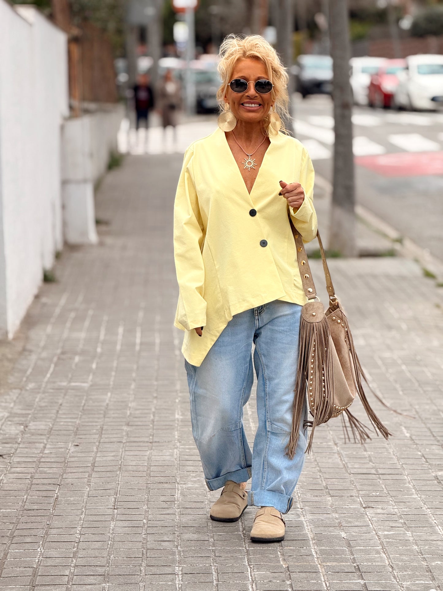 CHAQUETA ASIMÉTRICO VALERIA MULTICOLOR