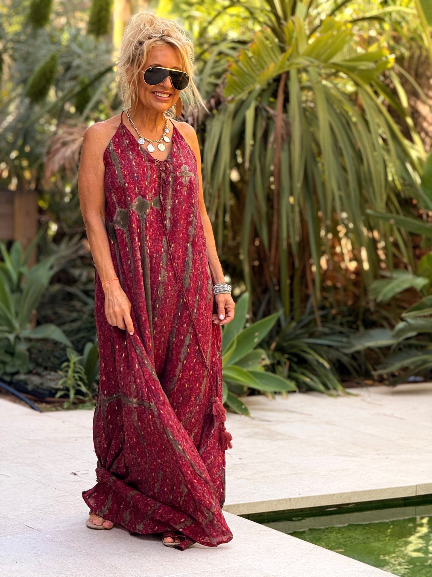 VESTIDO CREPE SEDA INDY MULTICOLOR