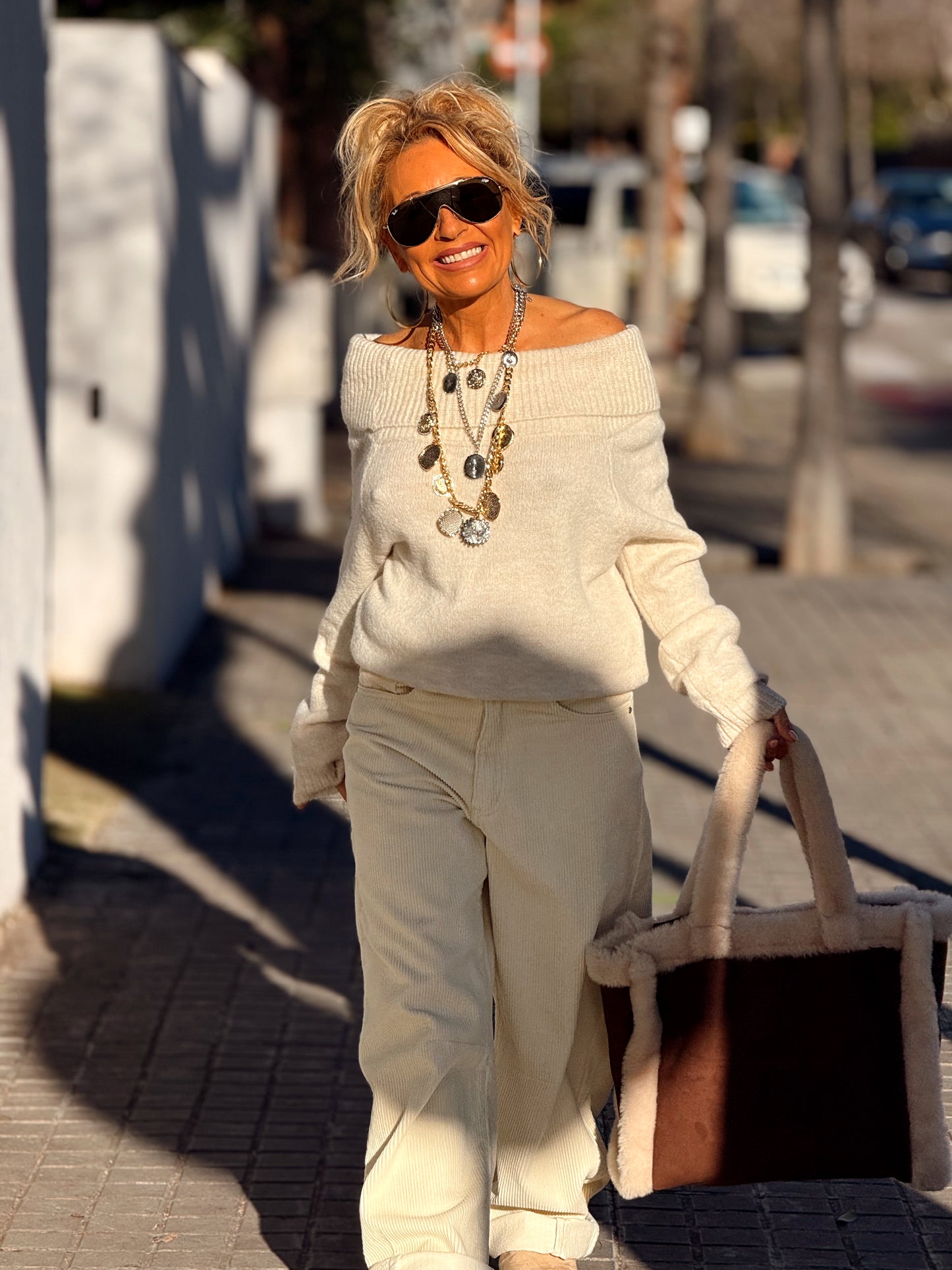 JERSEY DE PUNTO BARDOT MULTICOLOR