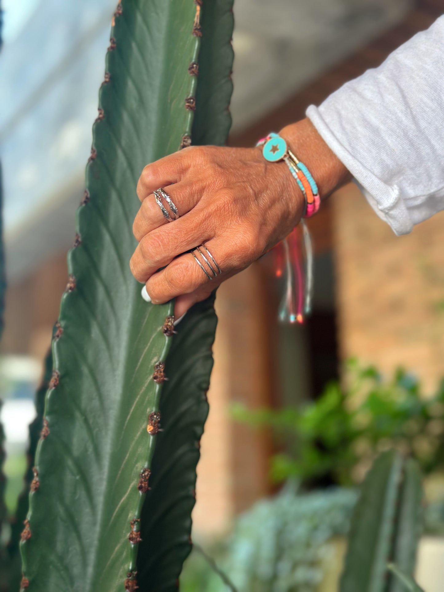 ANILLO DOUBLE RELIEVE PLATEADO