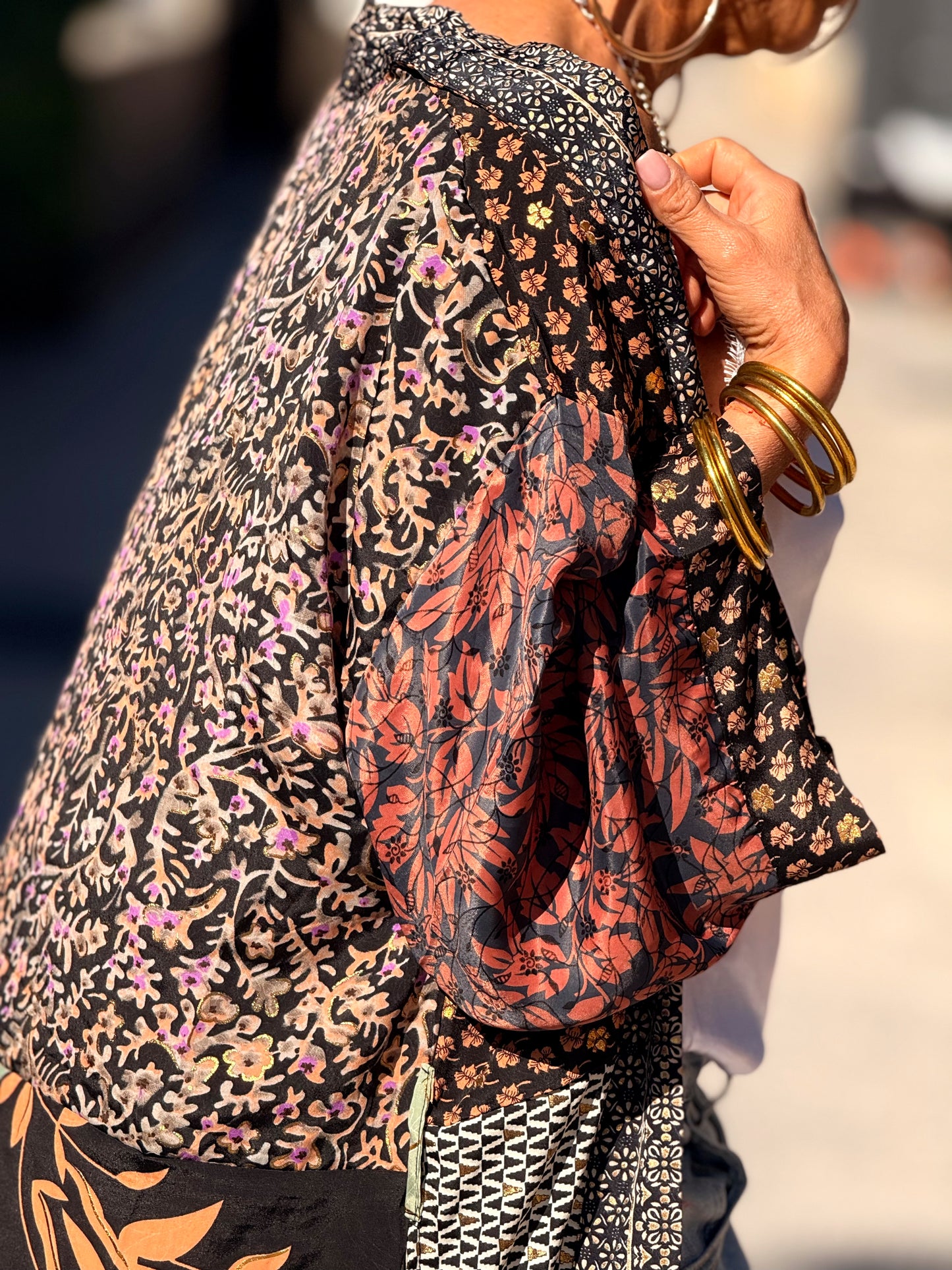 KIMONO ESTAMPADO MANGA 3/4 MULTICOLOR