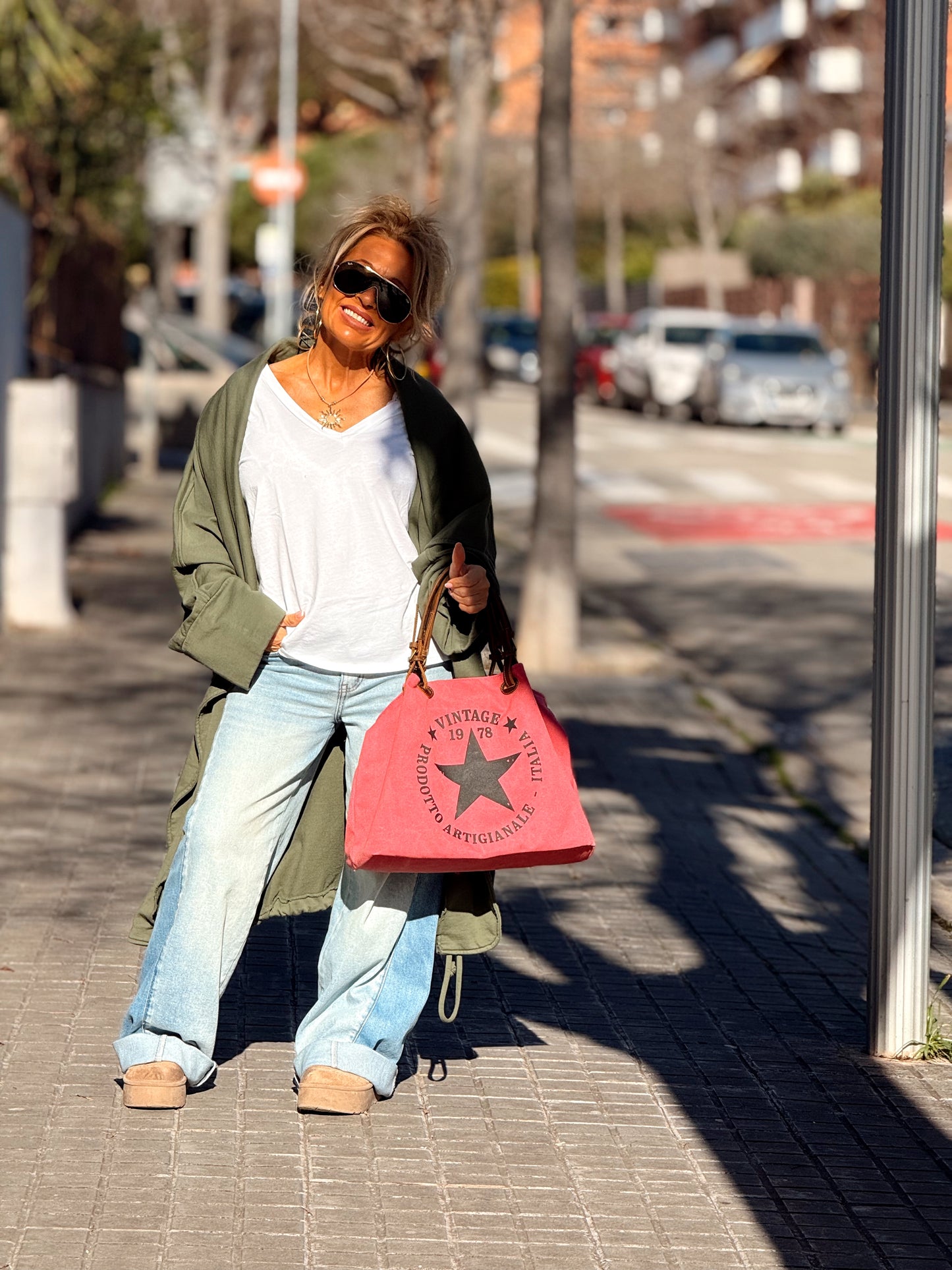 TRENCH SUPER OVERSIZE LOURDES MULTICOLOR