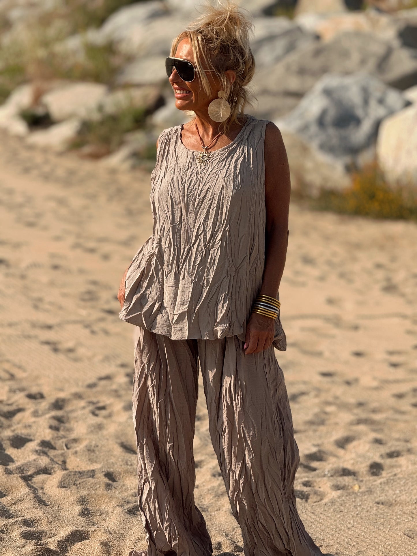 CONJUNTO ARRUGADO MULTICOLOR