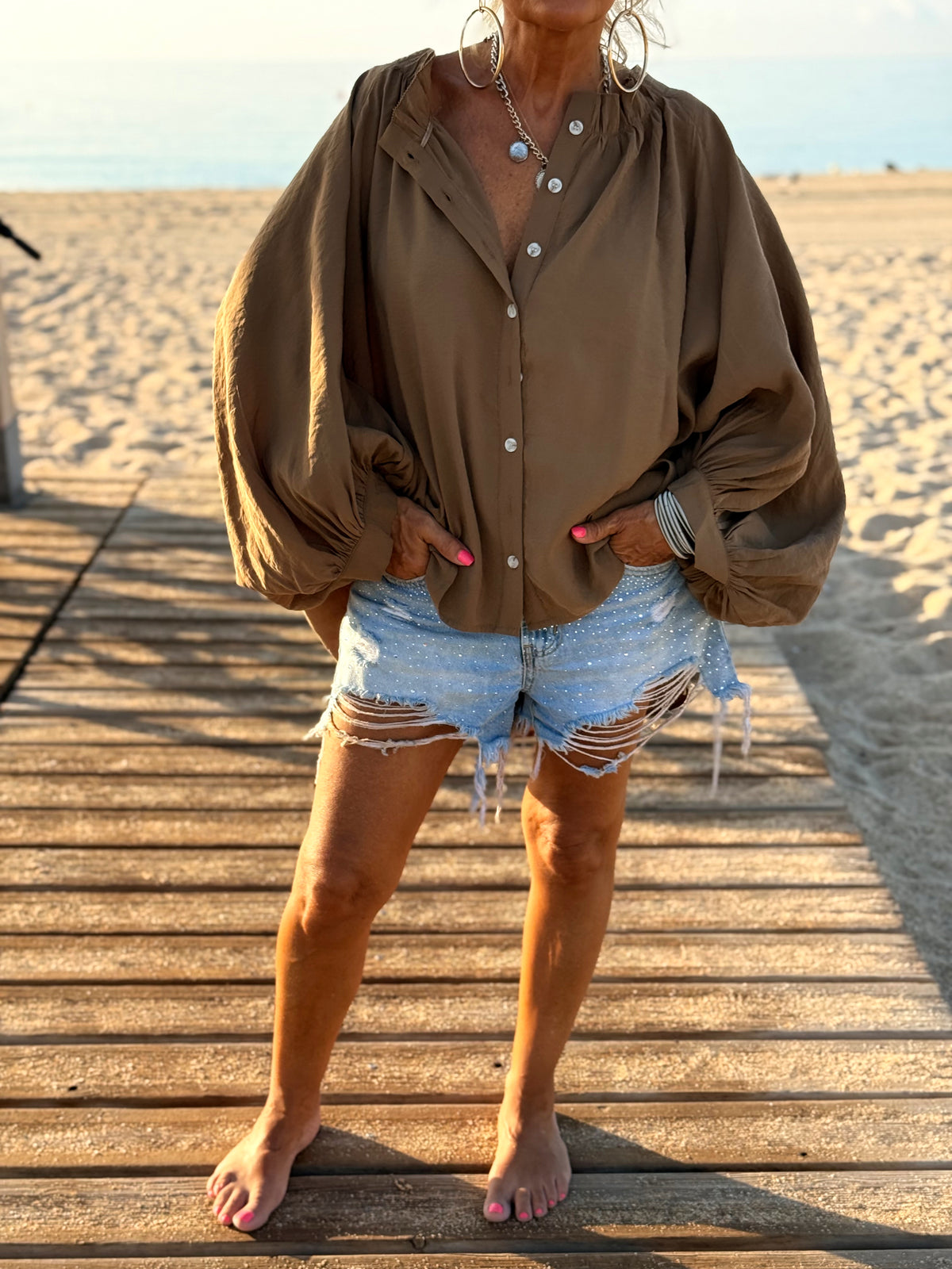 CAMISA ASIMÉTRICA OVERSIZE DAVID MULTICOLOR