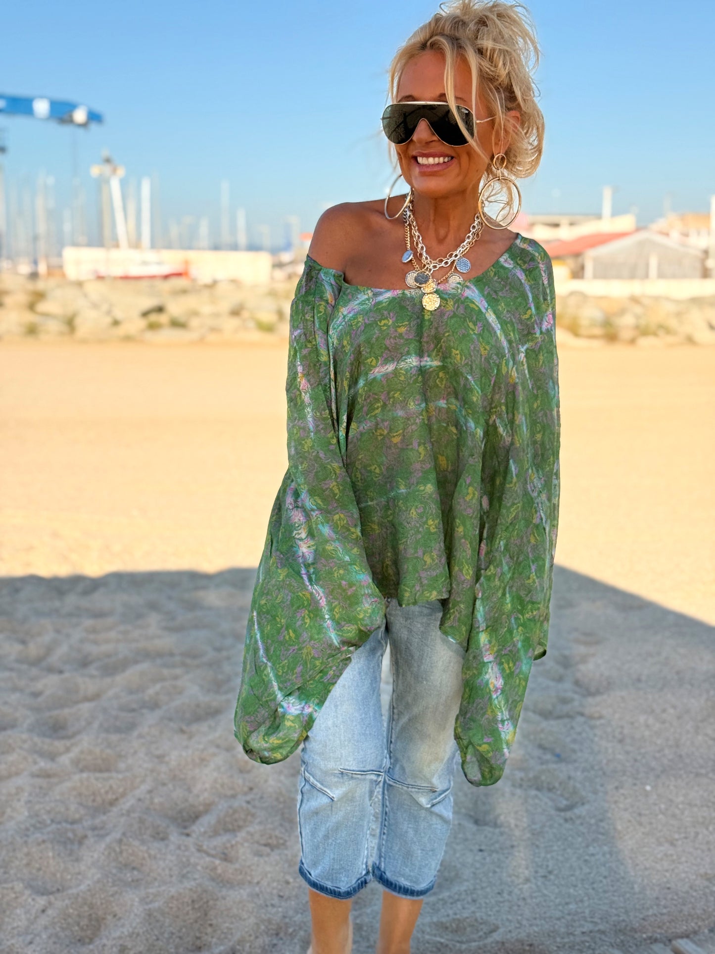 BLUSA-CAPA ESTAMPADO CREPE DE SEDA INDY MULTICOLOR