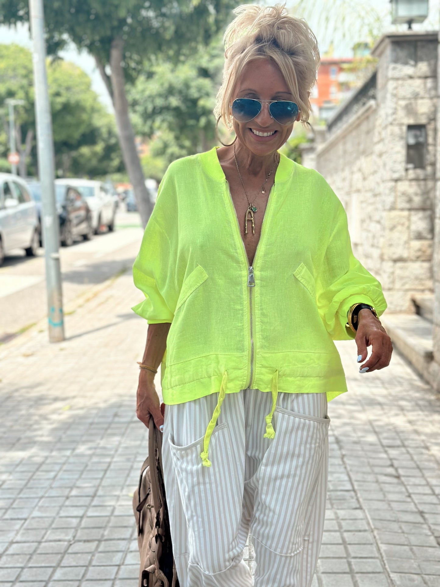 BOMBERS LINO ASTRID AMARILLO NEON