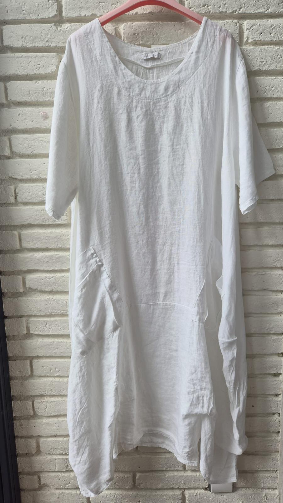 VESTIDO LINO DIANA BLANCO