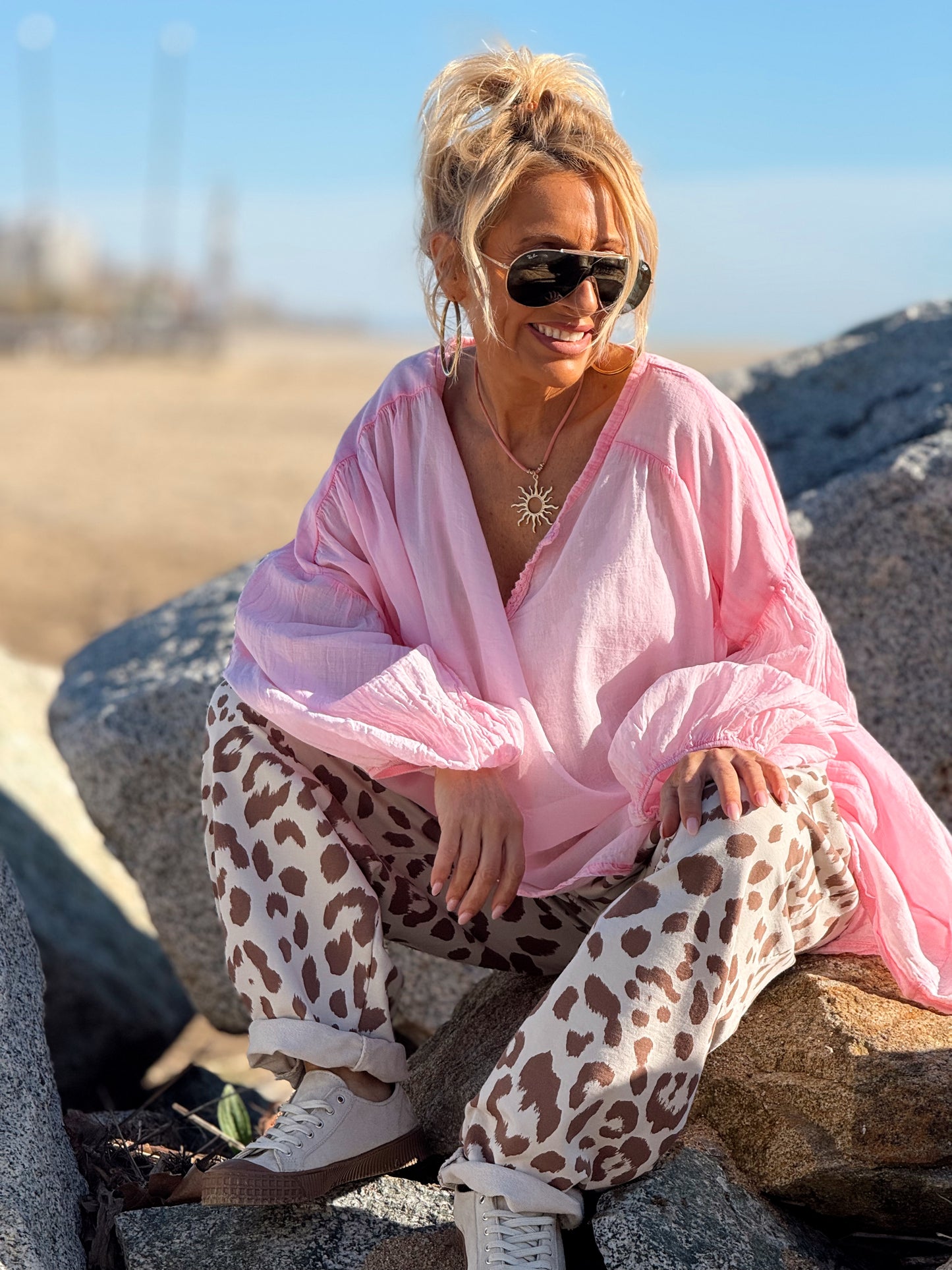 PANTALON BAGGY ANIMAL PRINT MULTICOLOR