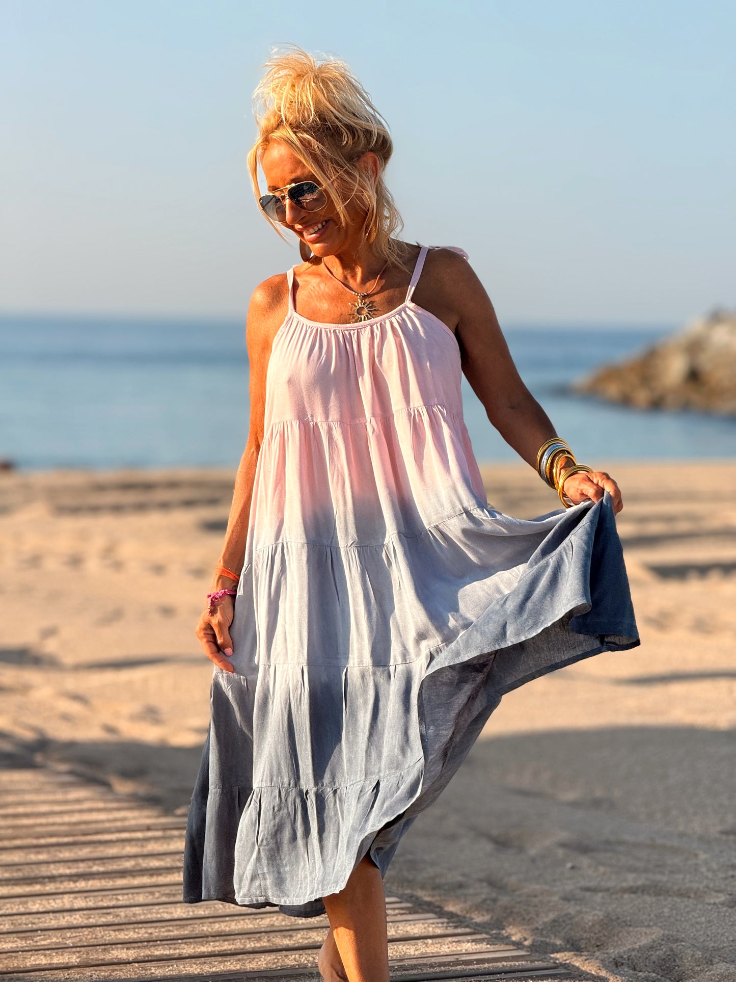 VESTIDO CORTO TIRANTES TYE&DYE MULTICOLOR