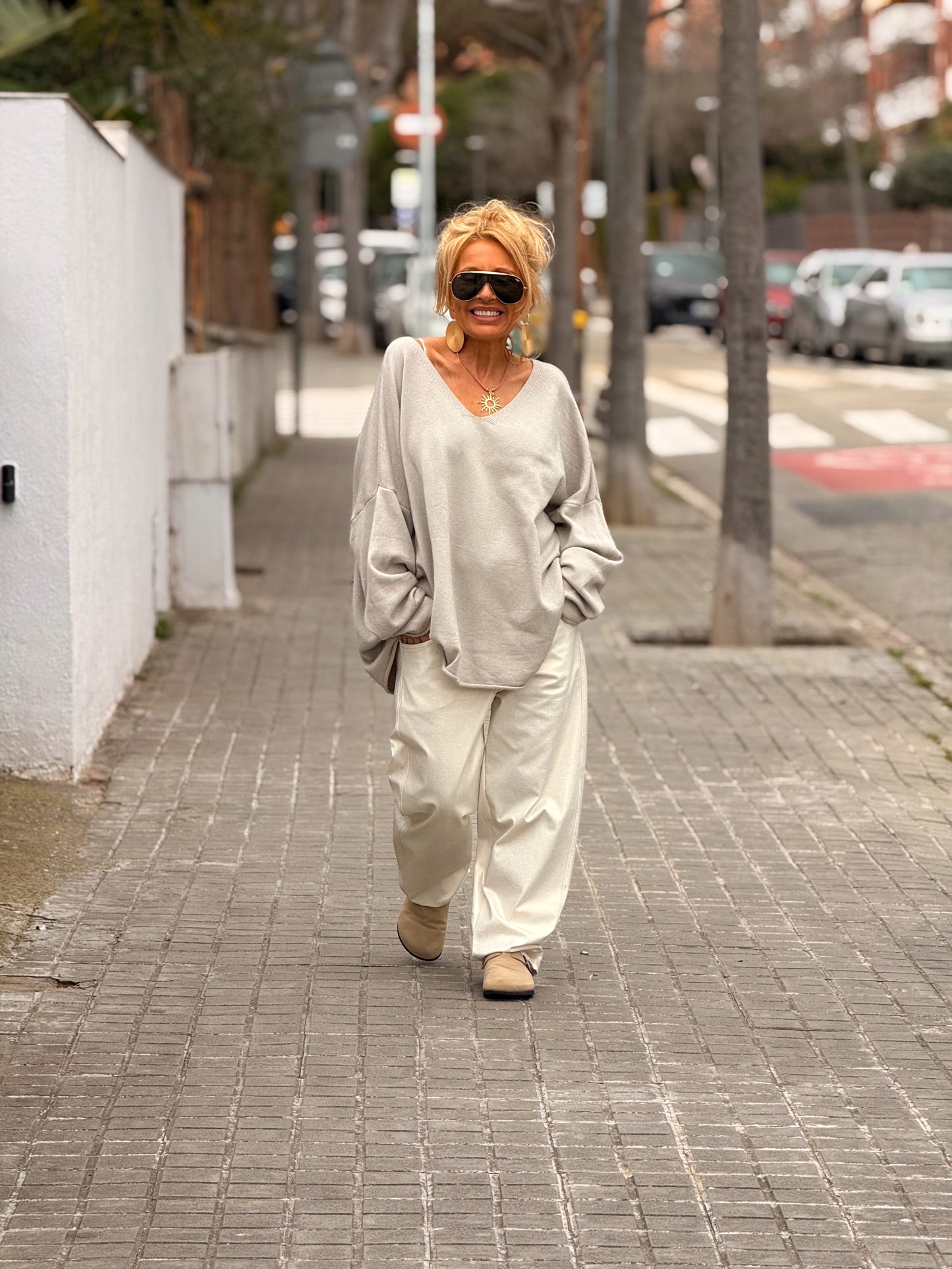 PANTALON OVERSIZE BRILLANTE MULTICOLOR