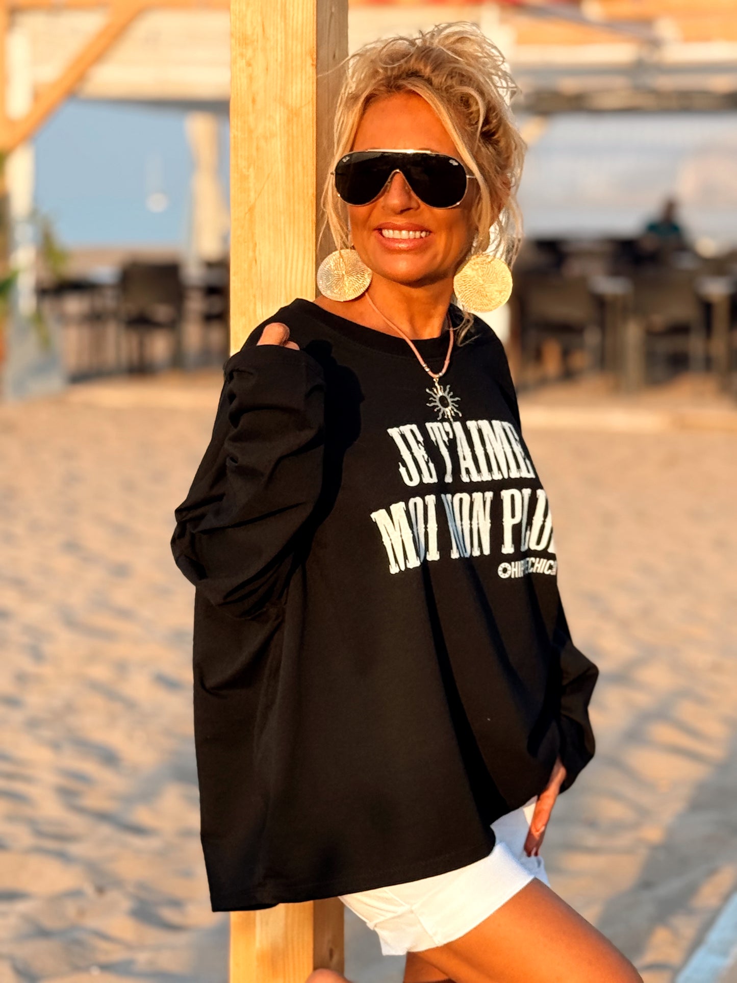 SUDADERA OVERSIZE JE T’AIME MOI NON PLUS MULTICOLOR