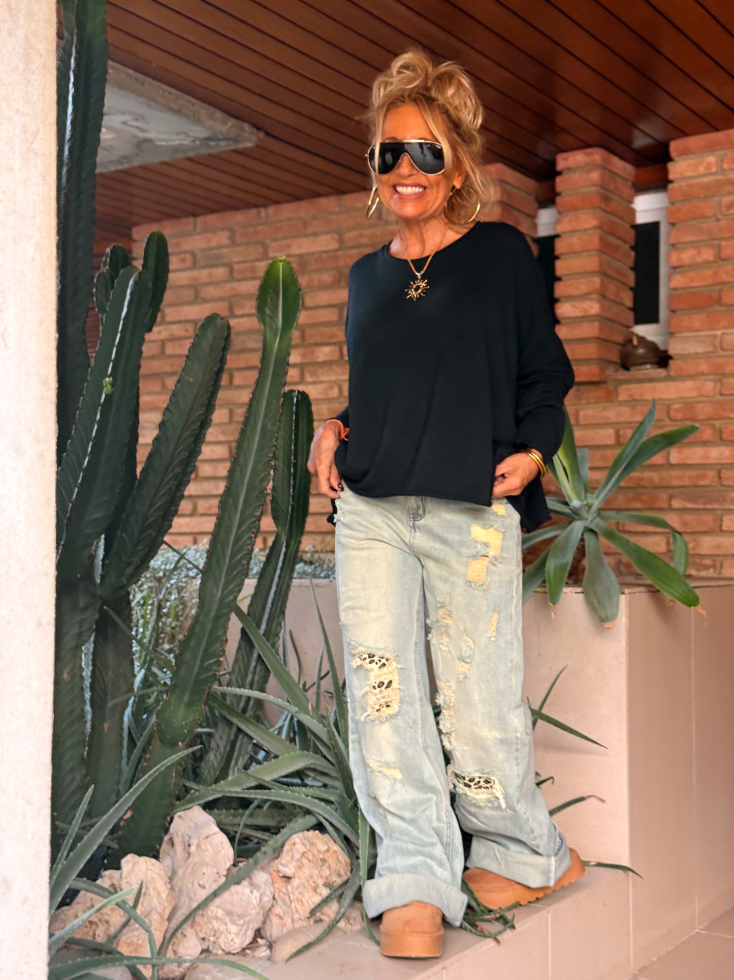 CAMISETA DESGASTADA OVERSIZE DANI MULTICOLOR