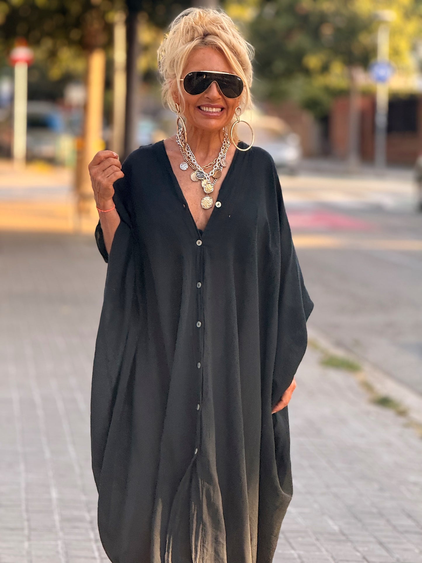 VESTIDO- TÚNICA SUPER OVERSIZE SANDRINE MULTICOLOR