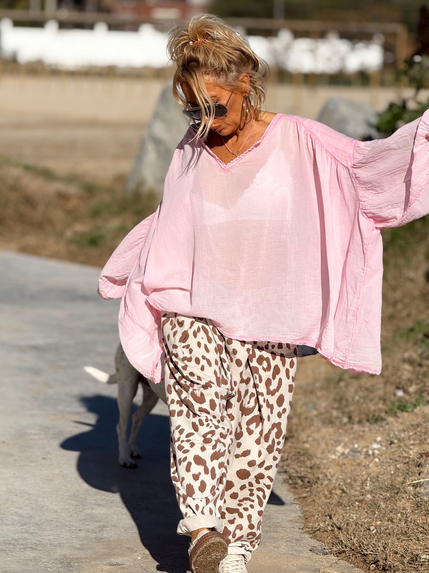 PANTALON BAGGY ANIMAL PRINT MULTICOLOR