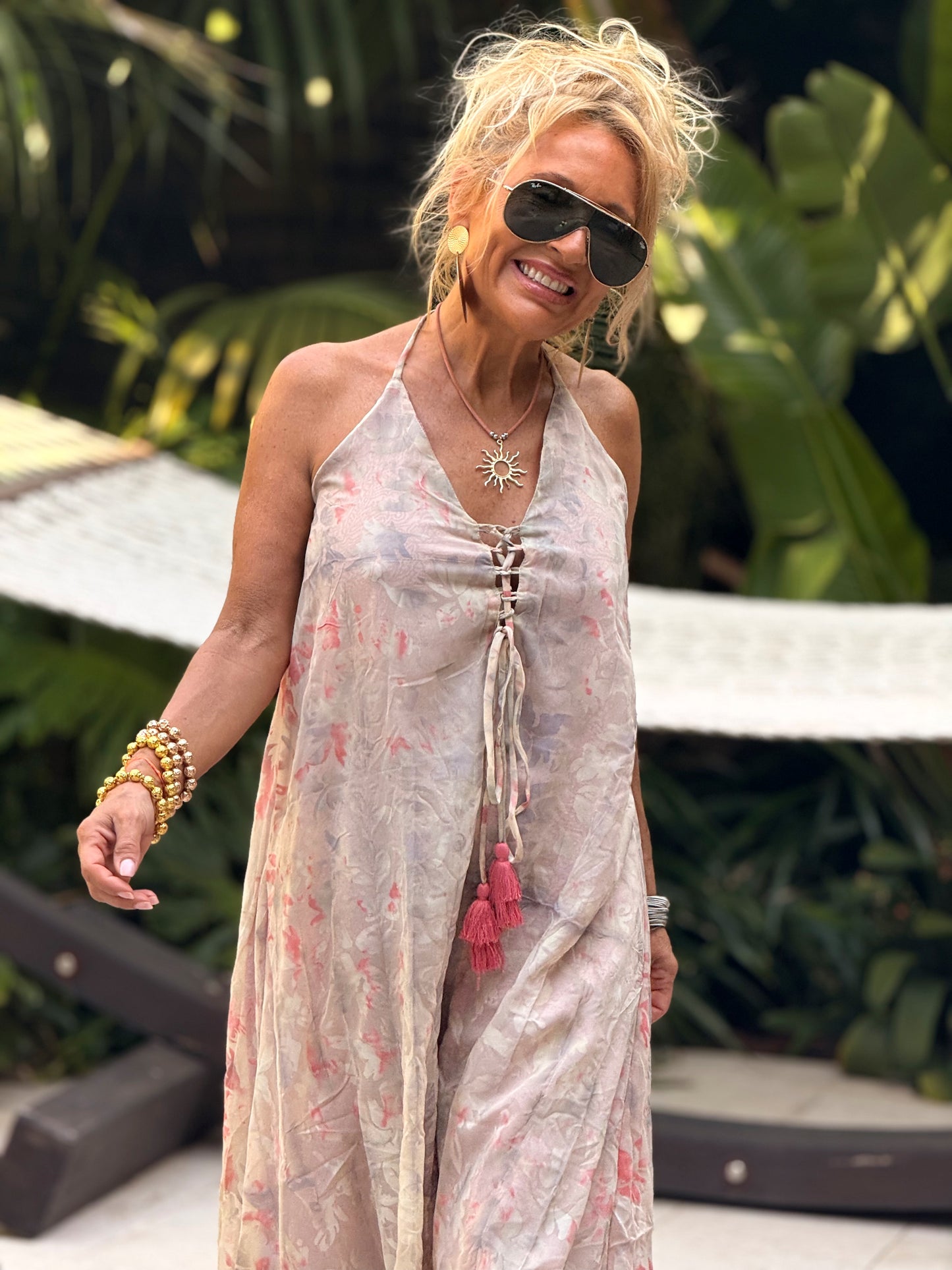 VESTIDO CREPE SEDA INDY MULTICOLOR