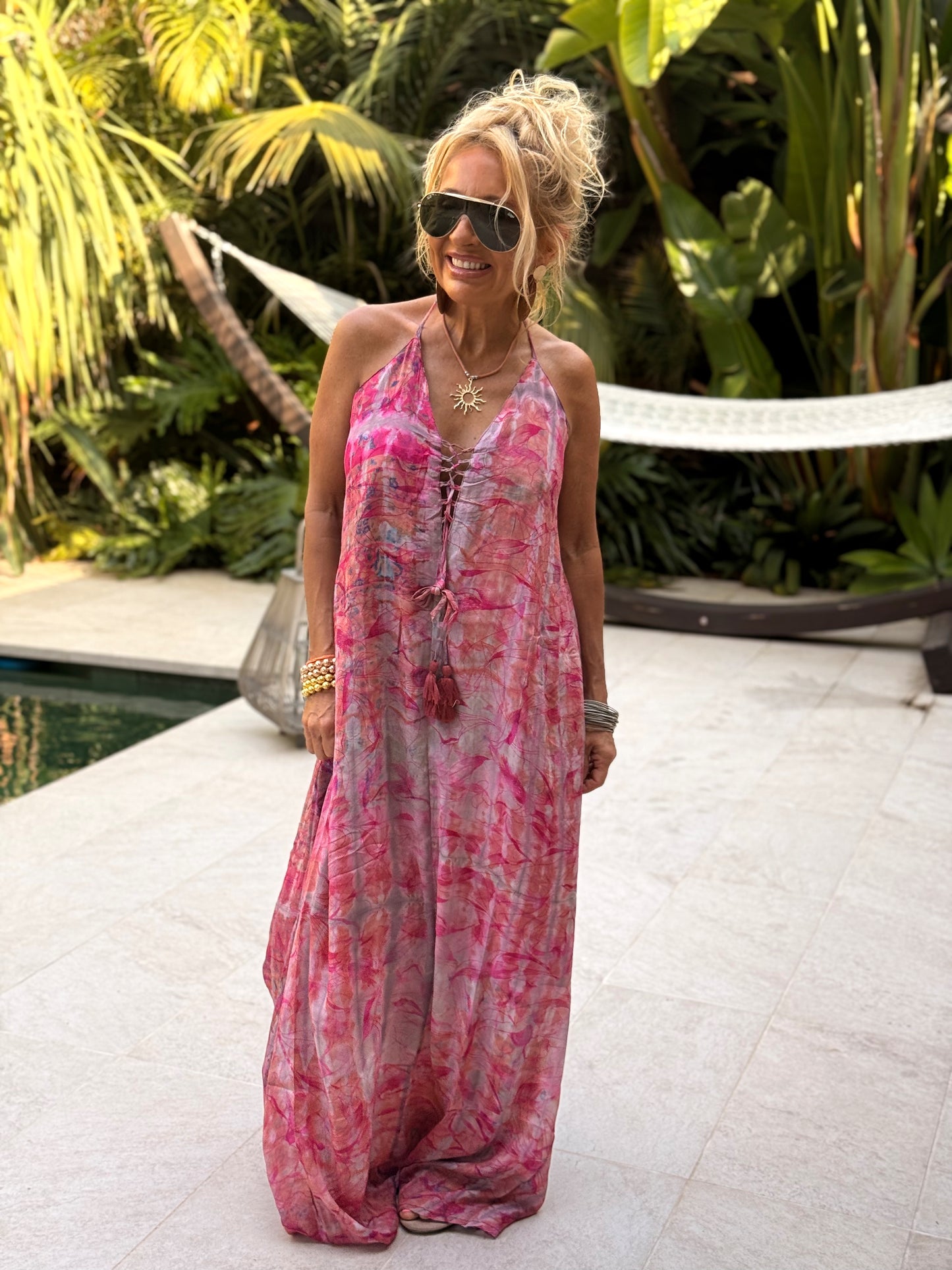VESTIDO CREPE SEDA INDY MULTICOLOR