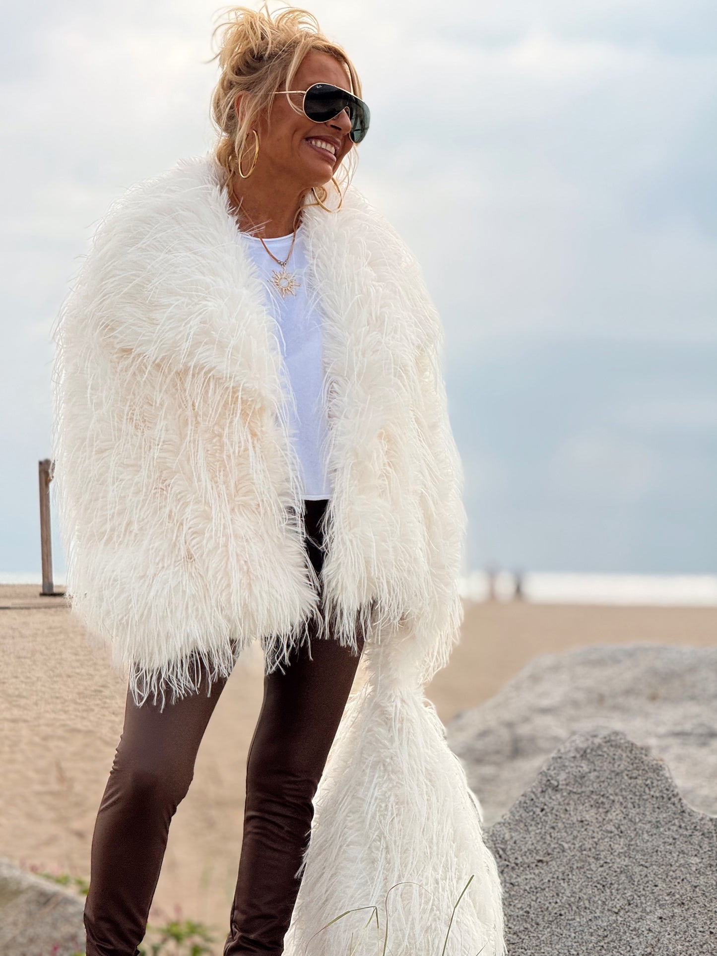 CHAQUETA DE PELO SINTÉTICO LUCAS MULTICOLOR