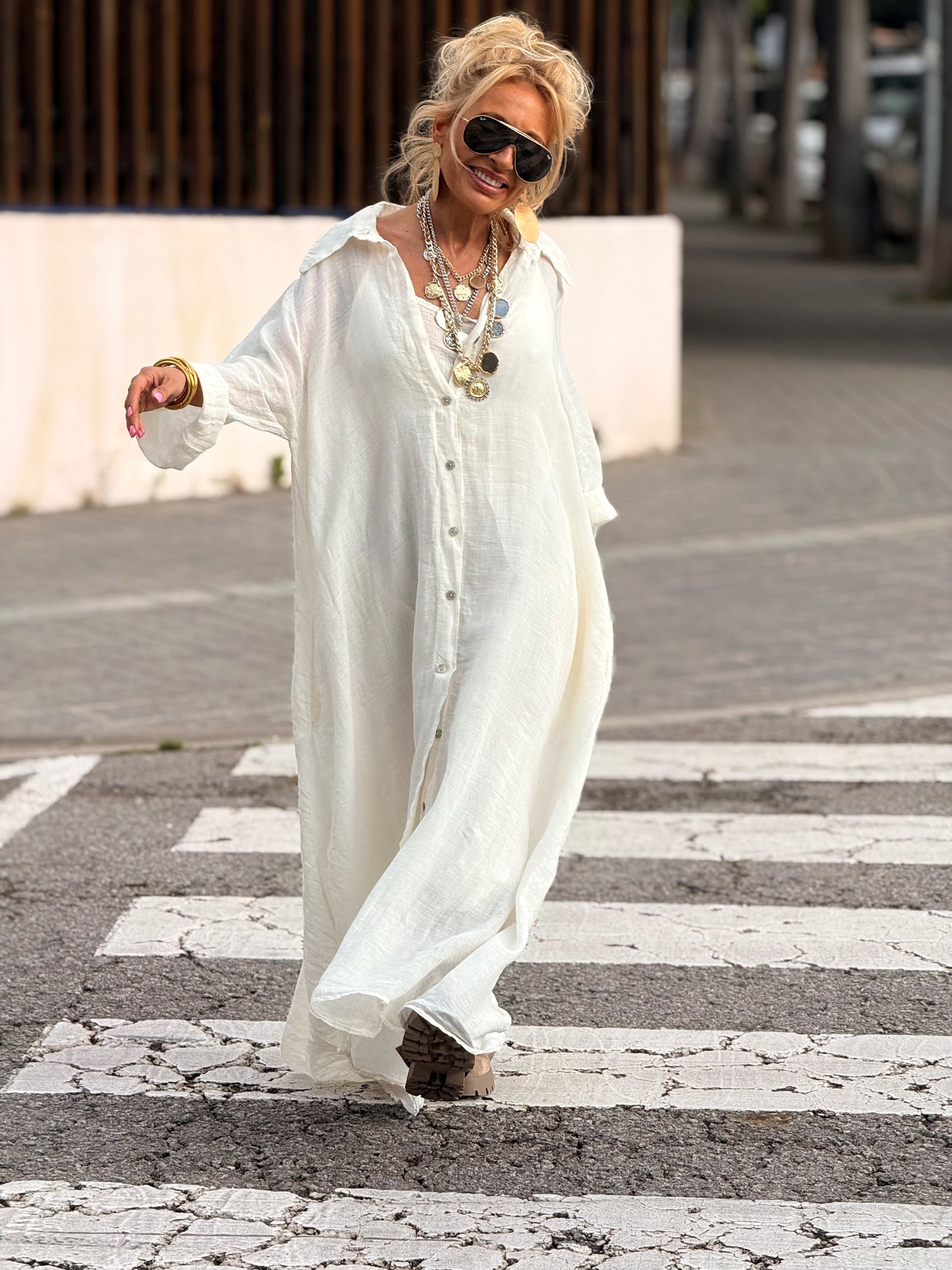 VESTIDO-CAMISA DOBLE ZAIRA MULTICOLOR