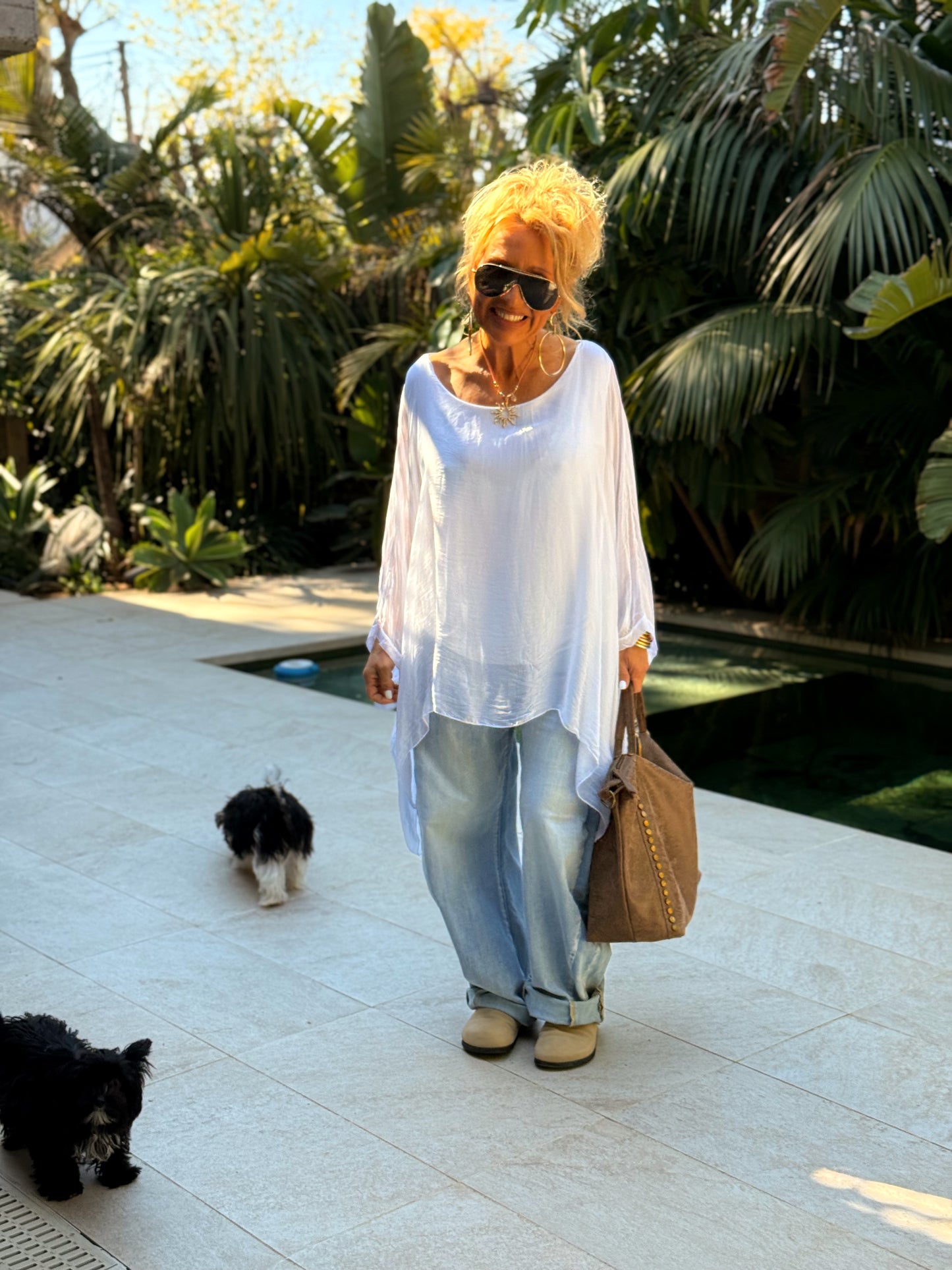 BLUSA CON TOP OVERSIZE ASIMÉTRICA NOA MULTICOLOR