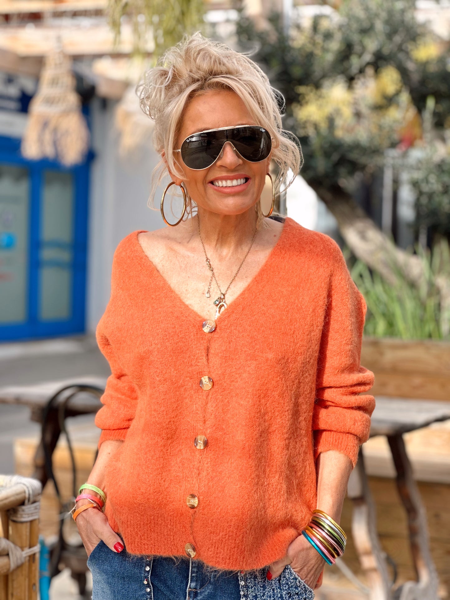 CHAQUETA ALPACA NARANJA