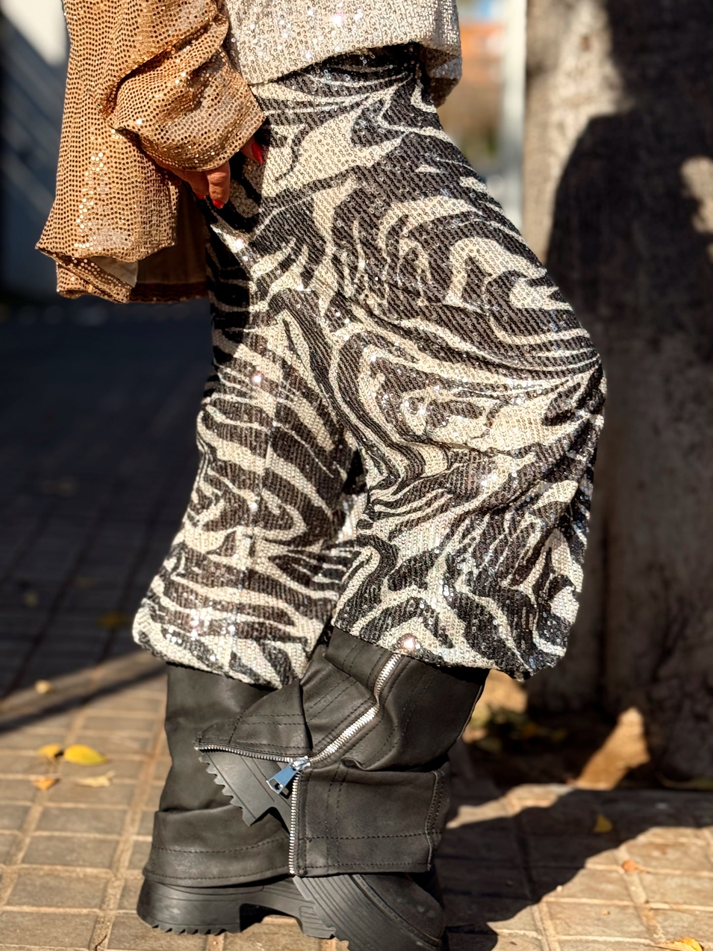 PANTALÓN LENTEJUELAS ZEBRA