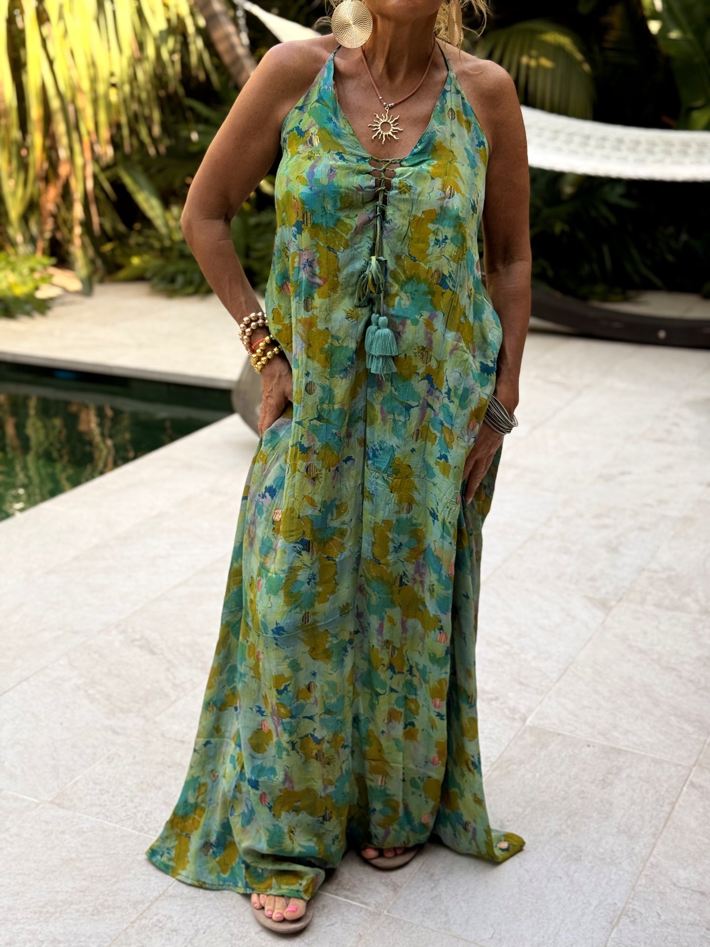 VESTIDO CREPE SEDA INDY MULTICOLOR