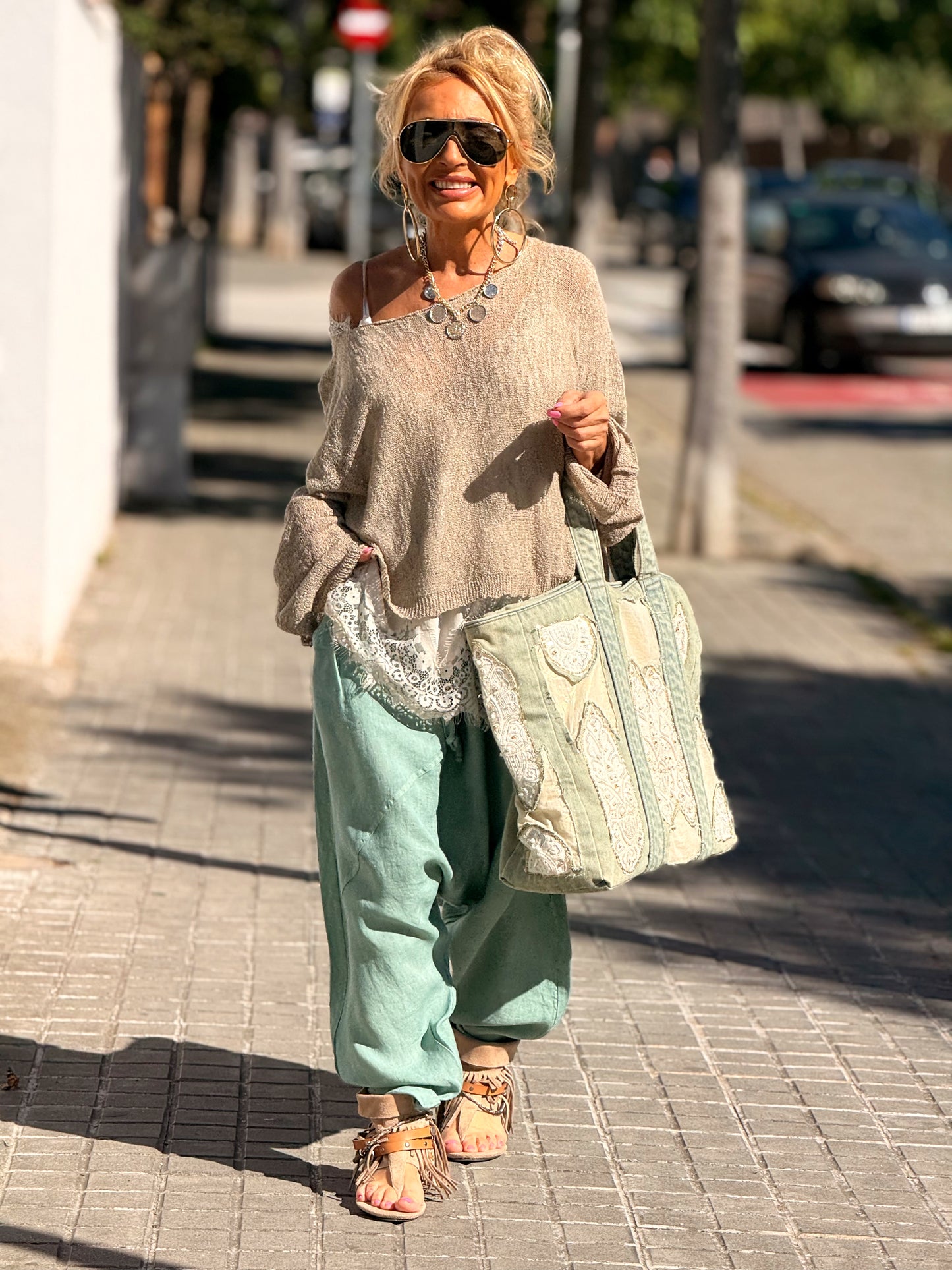 PANTALÓN BAGGY OVERSIZE LINO FLORENT MULTICOLOR